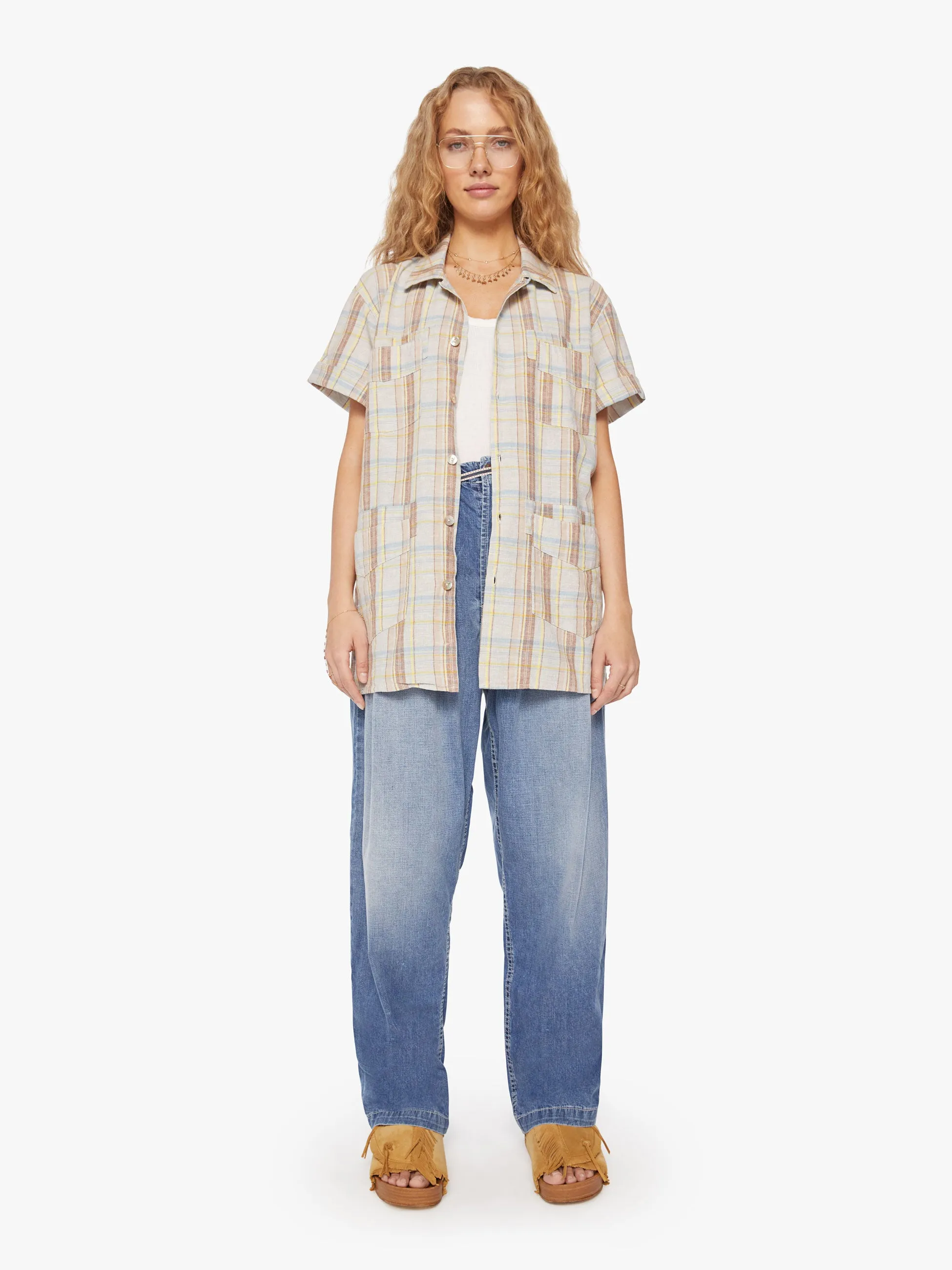 Dr. Collectors Short Sleeve Pocket Shirt - Pink Abalone sold by MOTHER product image thumbnail 4