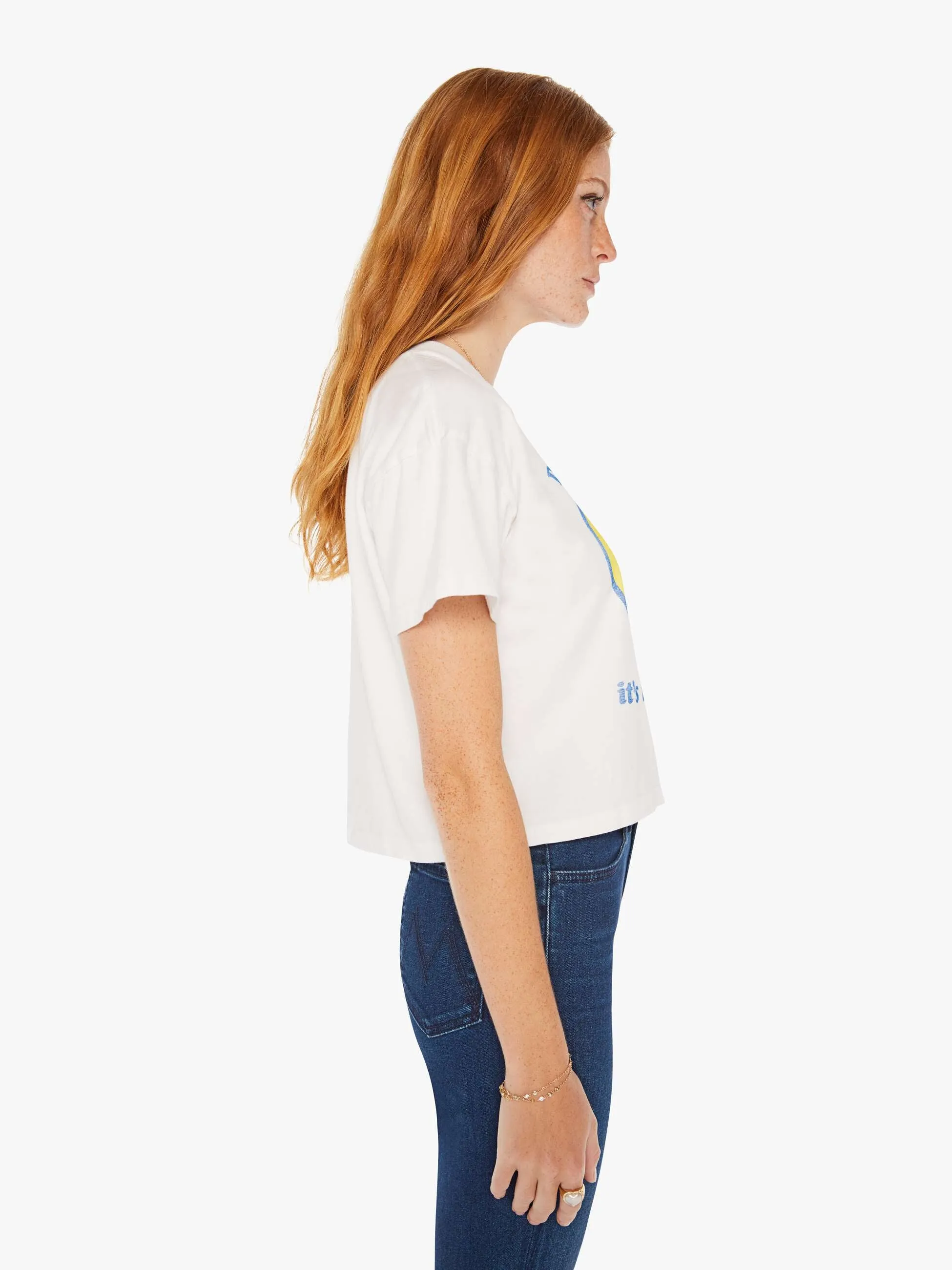 The Grab Bag Crop Tee - Don't Worry sold by MOTHER product image thumbnail 3