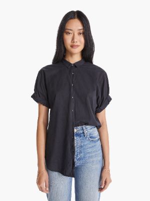 XiRENA Channing Shirt - Black sold by MOTHER