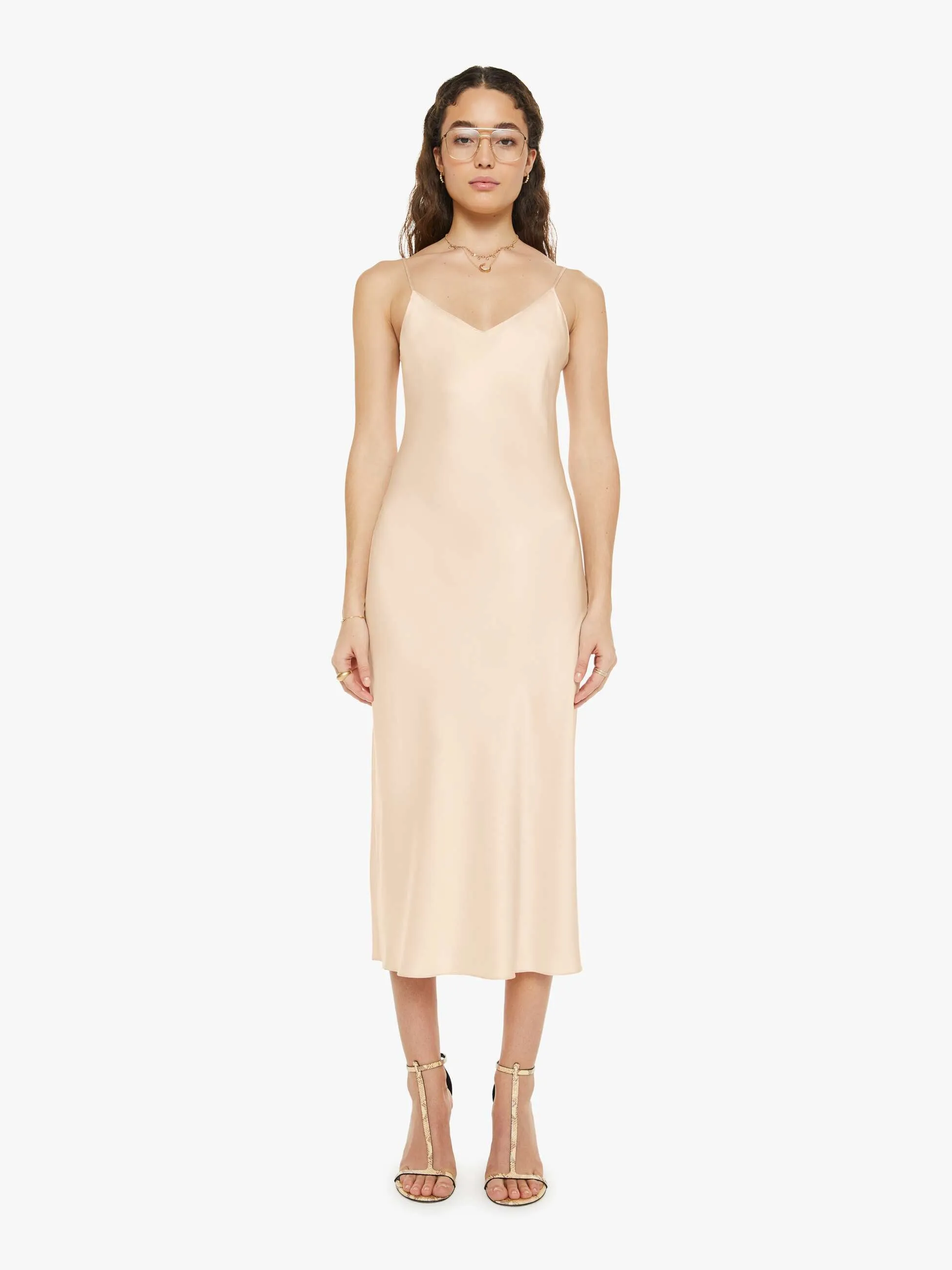 SABLYN Taylor V-Neck Bias Cut Dress - Mallow sold by MOTHER product image thumbnail 2