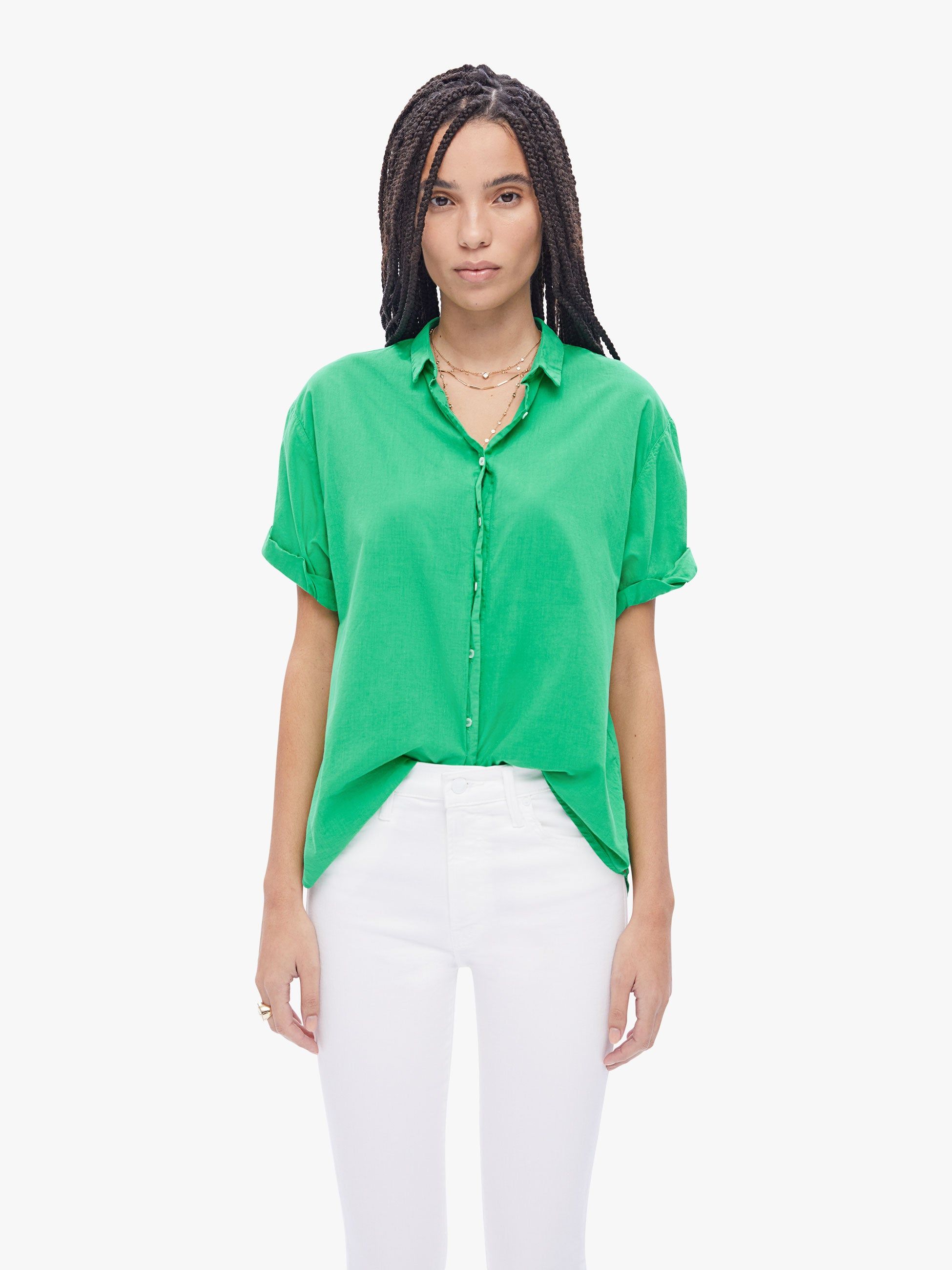 XiRENA Channing Shirt - Deep Mint sold by MOTHER