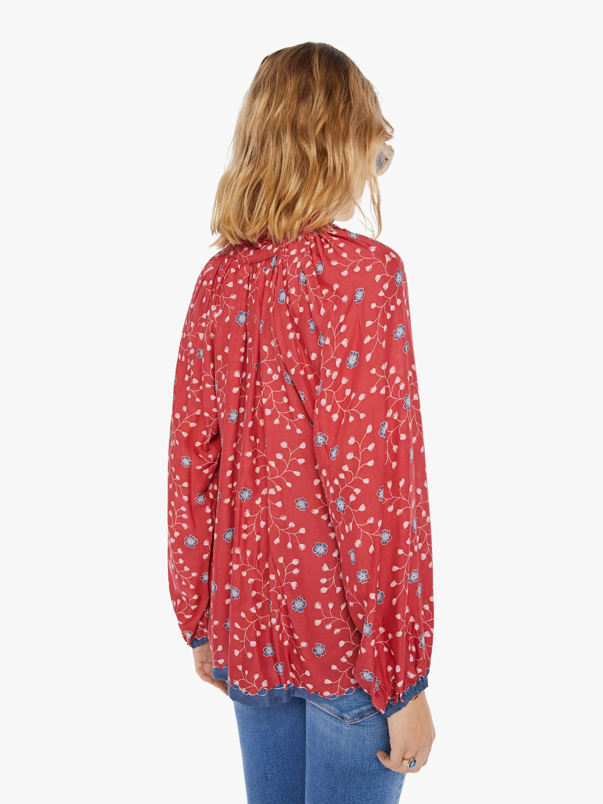 Natalie Martin Penny Blouse - Pinwheel Barn Red sold by MOTHER product image thumbnail 4