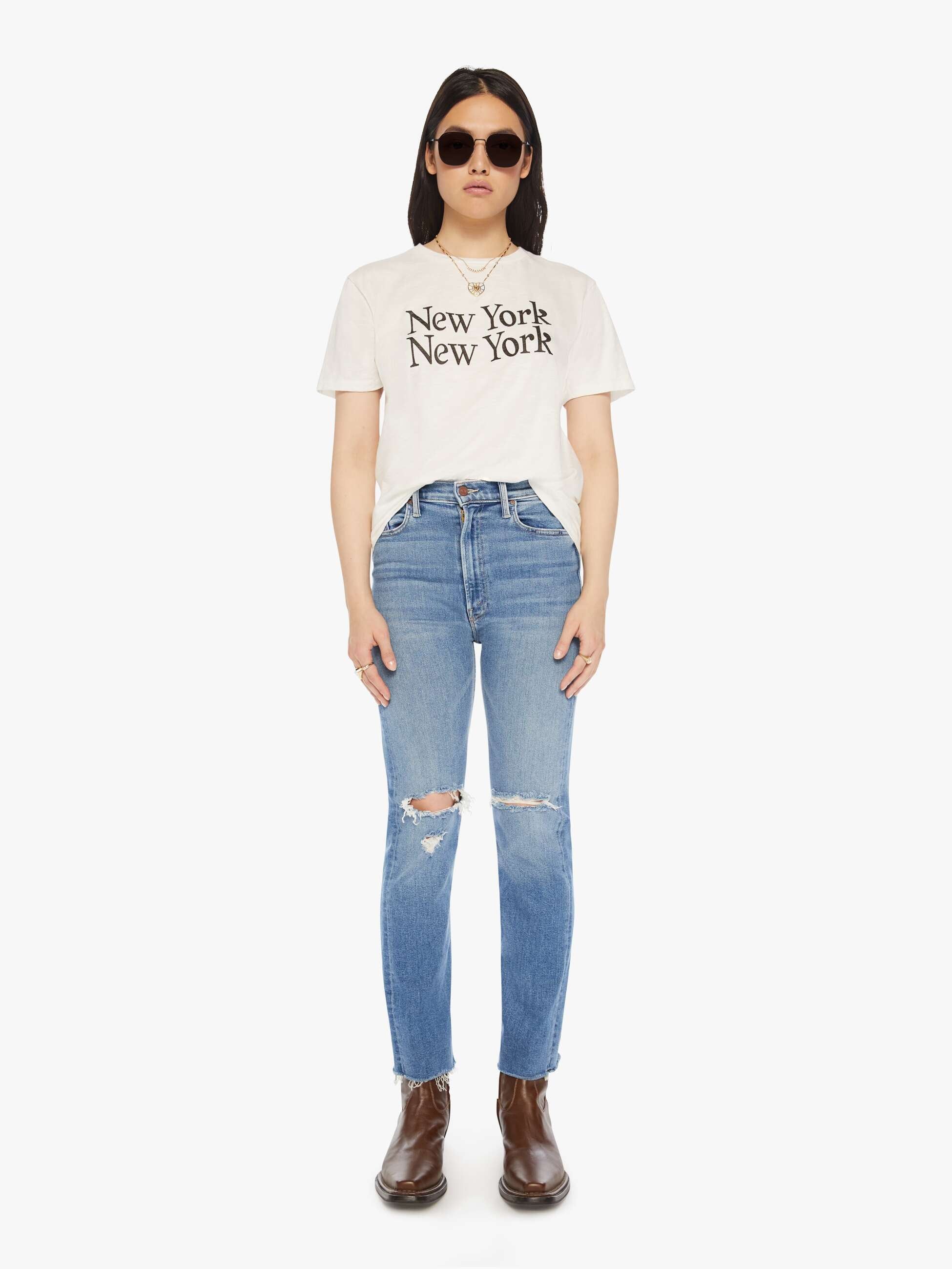 Velva Sheen New York New York Tee - White sold by MOTHER product image thumbnail 5