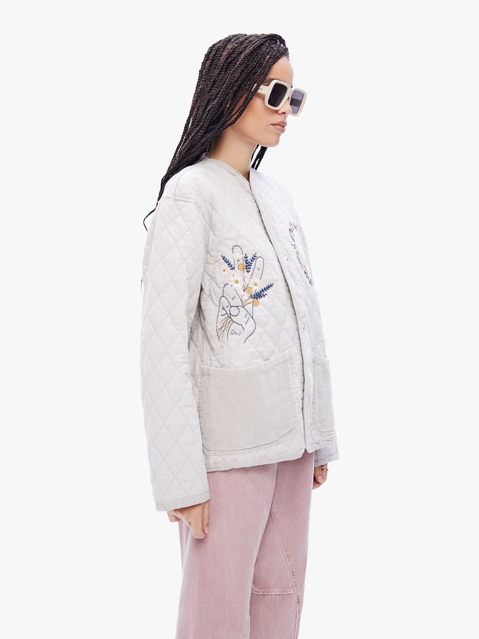 Dr. Collectors Peace Quilted Jacket - White Sand sold by MOTHER product image thumbnail 2