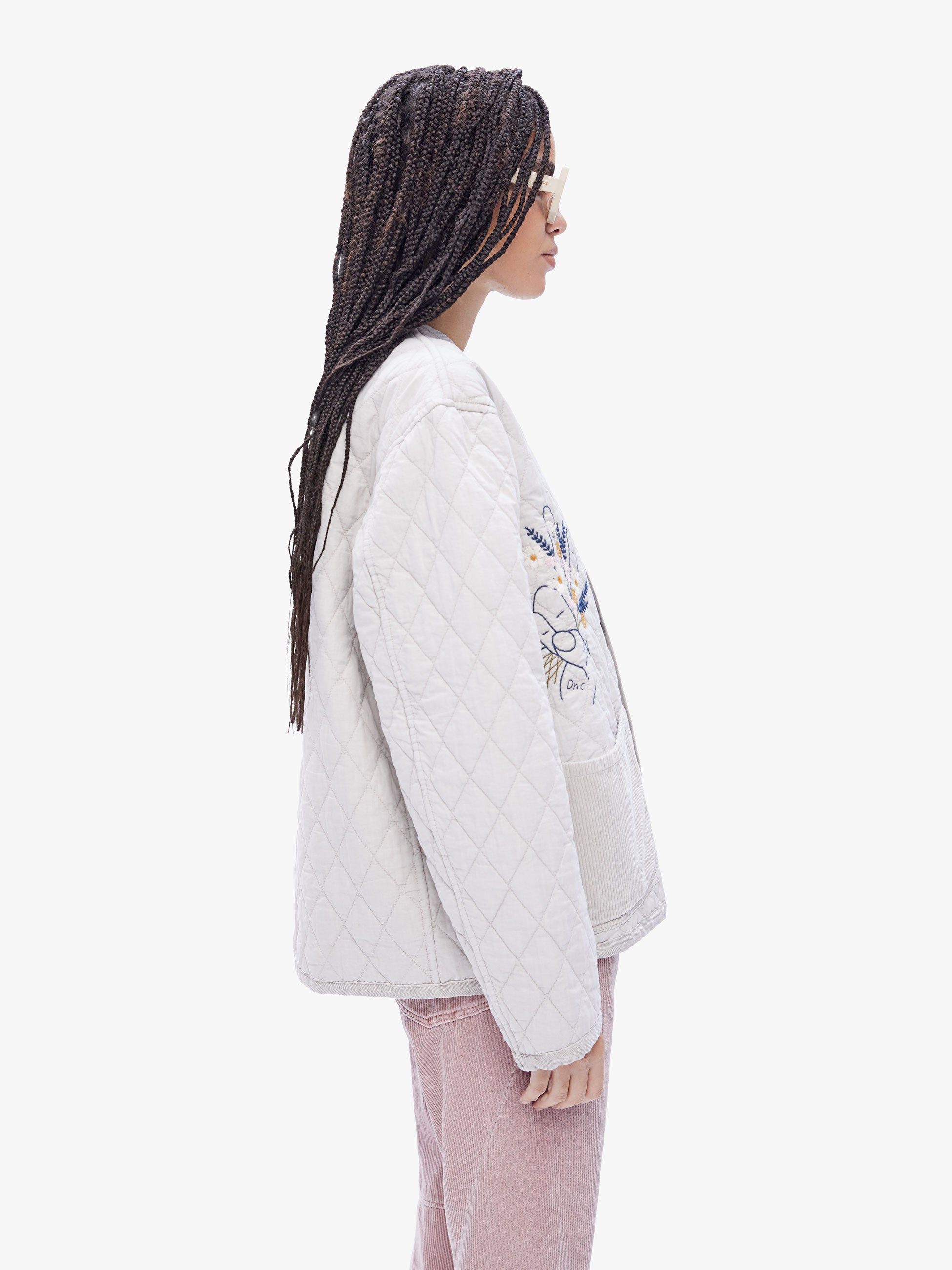 Dr. Collectors Peace Quilted Jacket - White Sand sold by MOTHER product image thumbnail 3