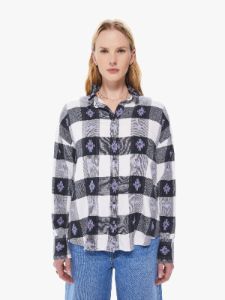 XiRENA Jensen Shirt - Black Lilac sold by MOTHER