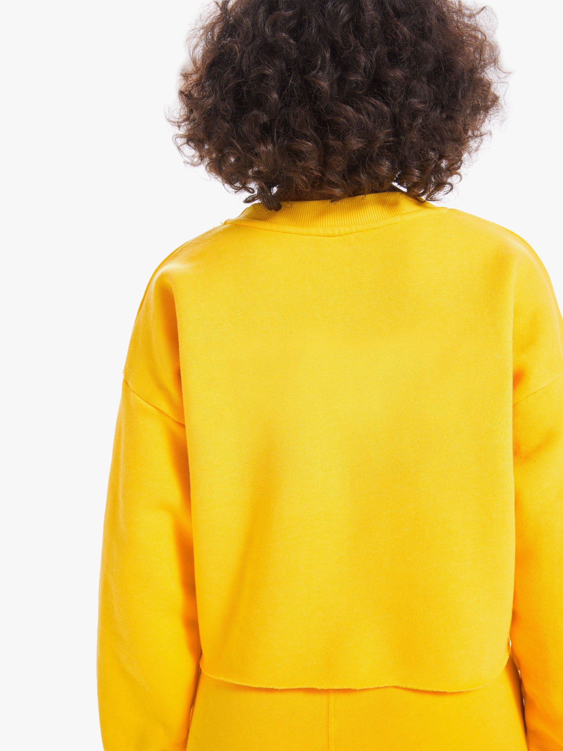 SPRWMN Cropped Logo Sweatshirt - Canary sold by MOTHER product image thumbnail 5