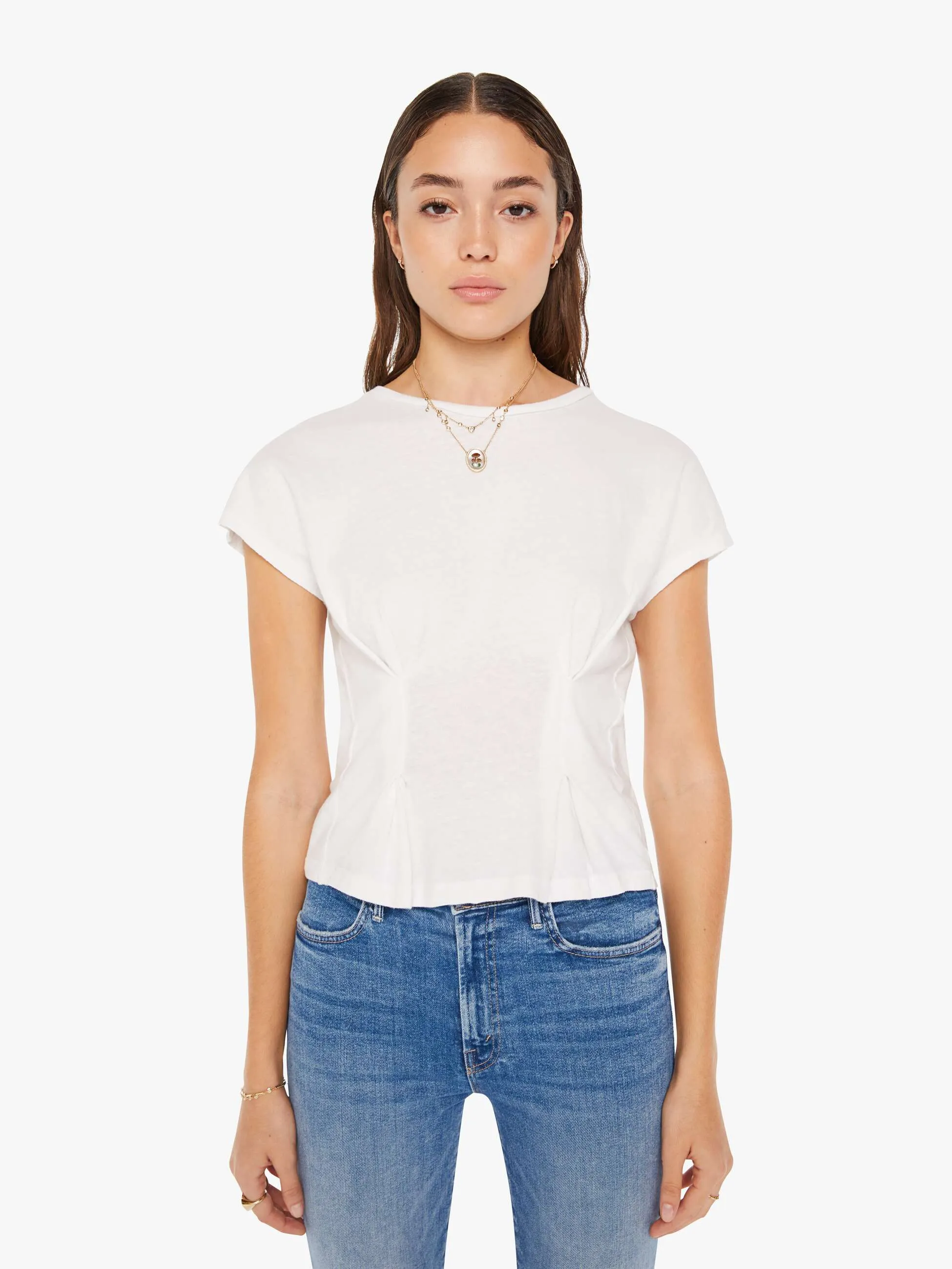 The Tucked Away Tee - Bright White sold by MOTHER product image thumbnail 2