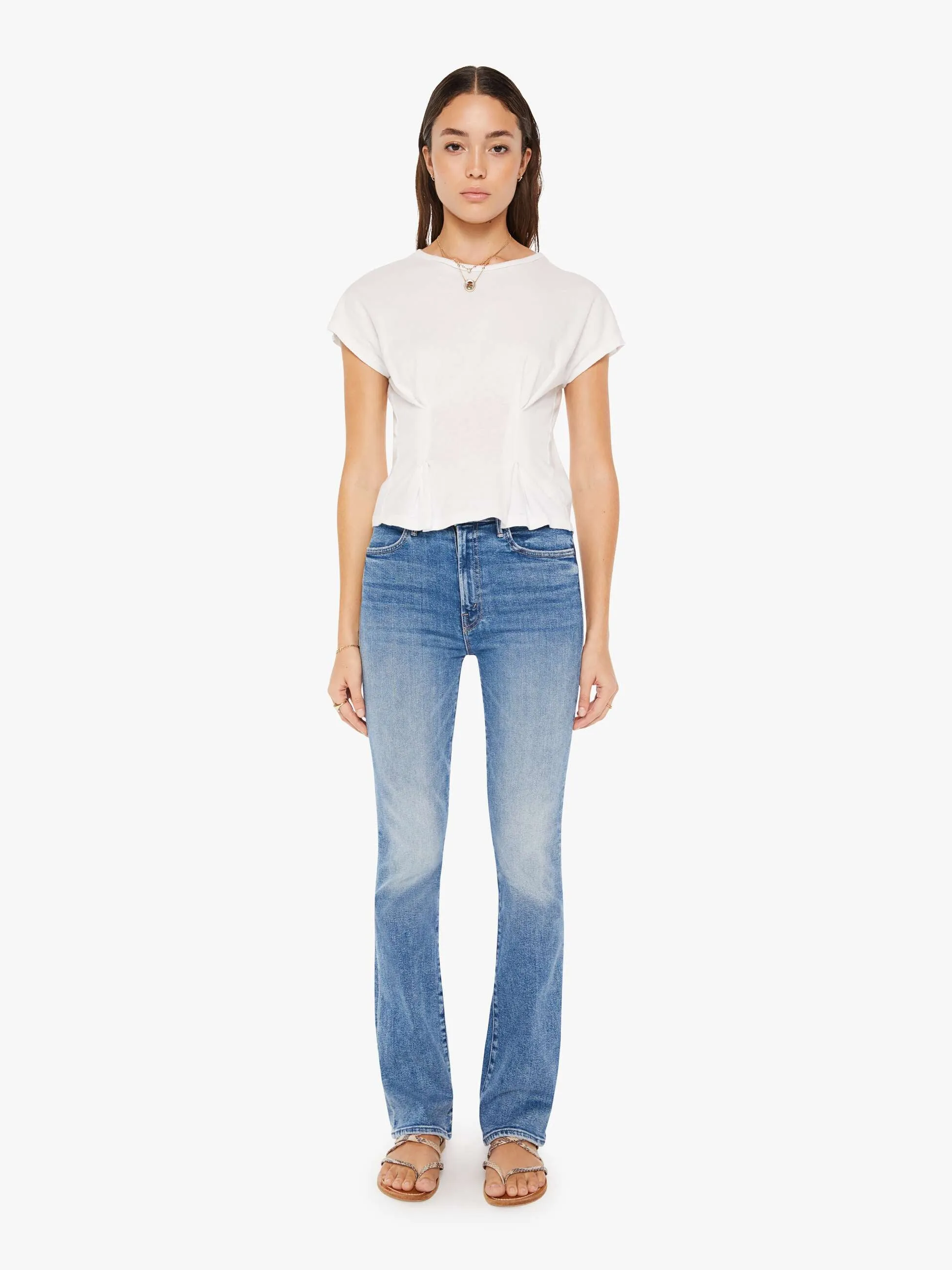 The Tucked Away Tee - Bright White sold by MOTHER product image thumbnail 5