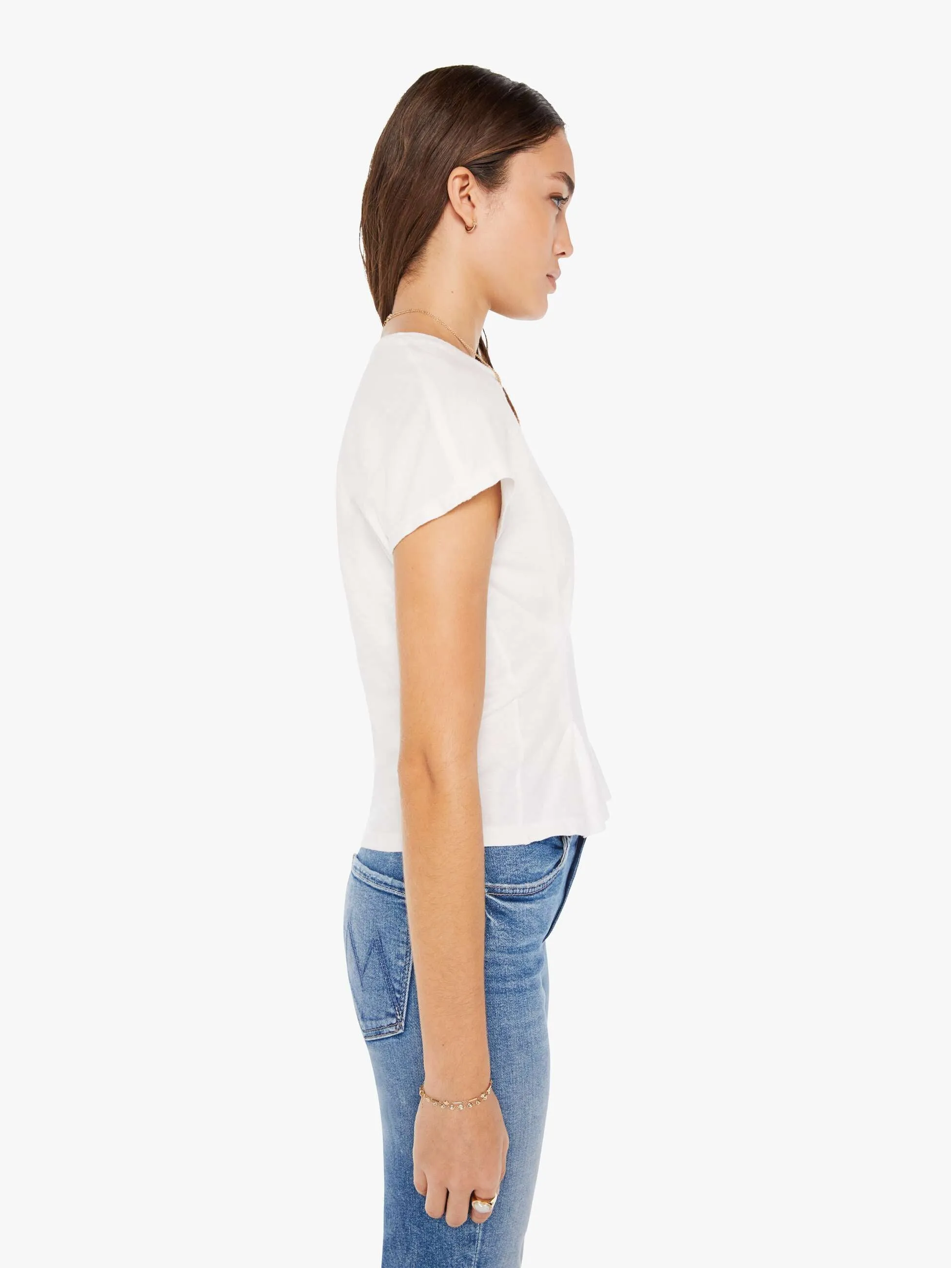 The Tucked Away Tee - Bright White sold by MOTHER product image thumbnail 3
