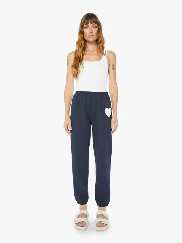 SPRWMN Heart Logo Sweatpants - Navy sold by MOTHER