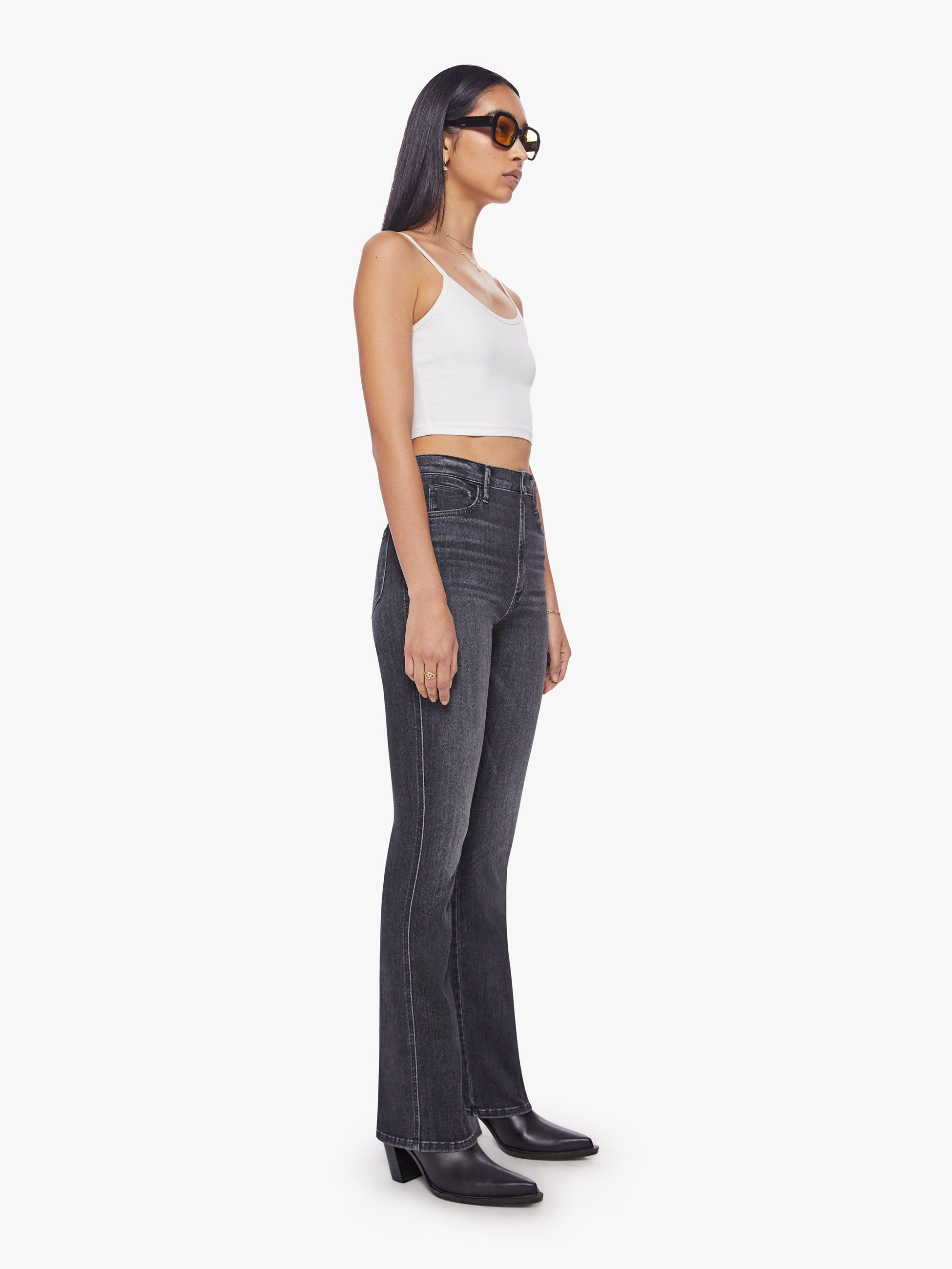 High Waisted Smokin' Double Heel - Smoking Section sold by MOTHER