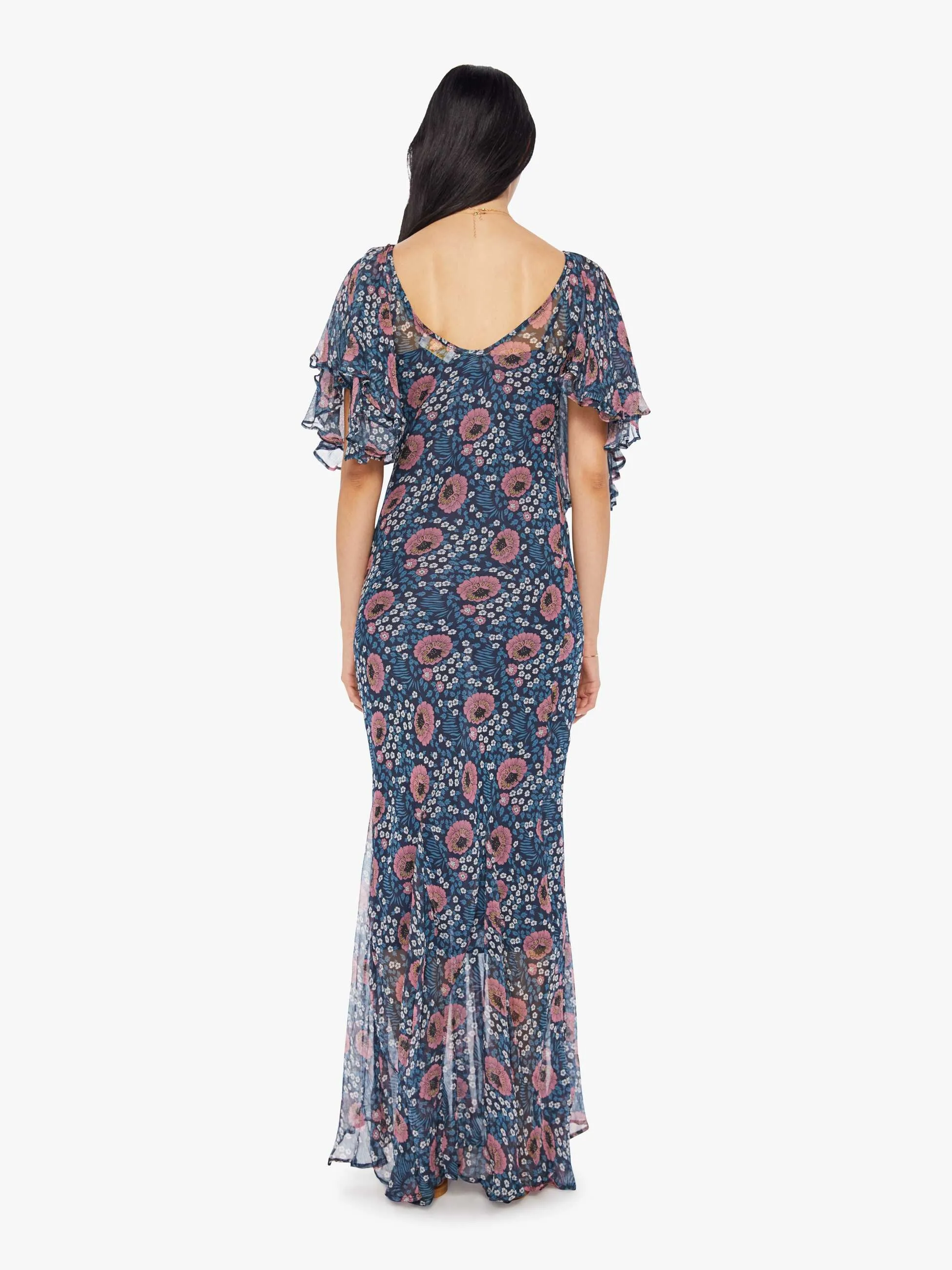 Natalie Martin Ramya Dress - Vintage Flowers Indigo sold by MOTHER product image thumbnail 4