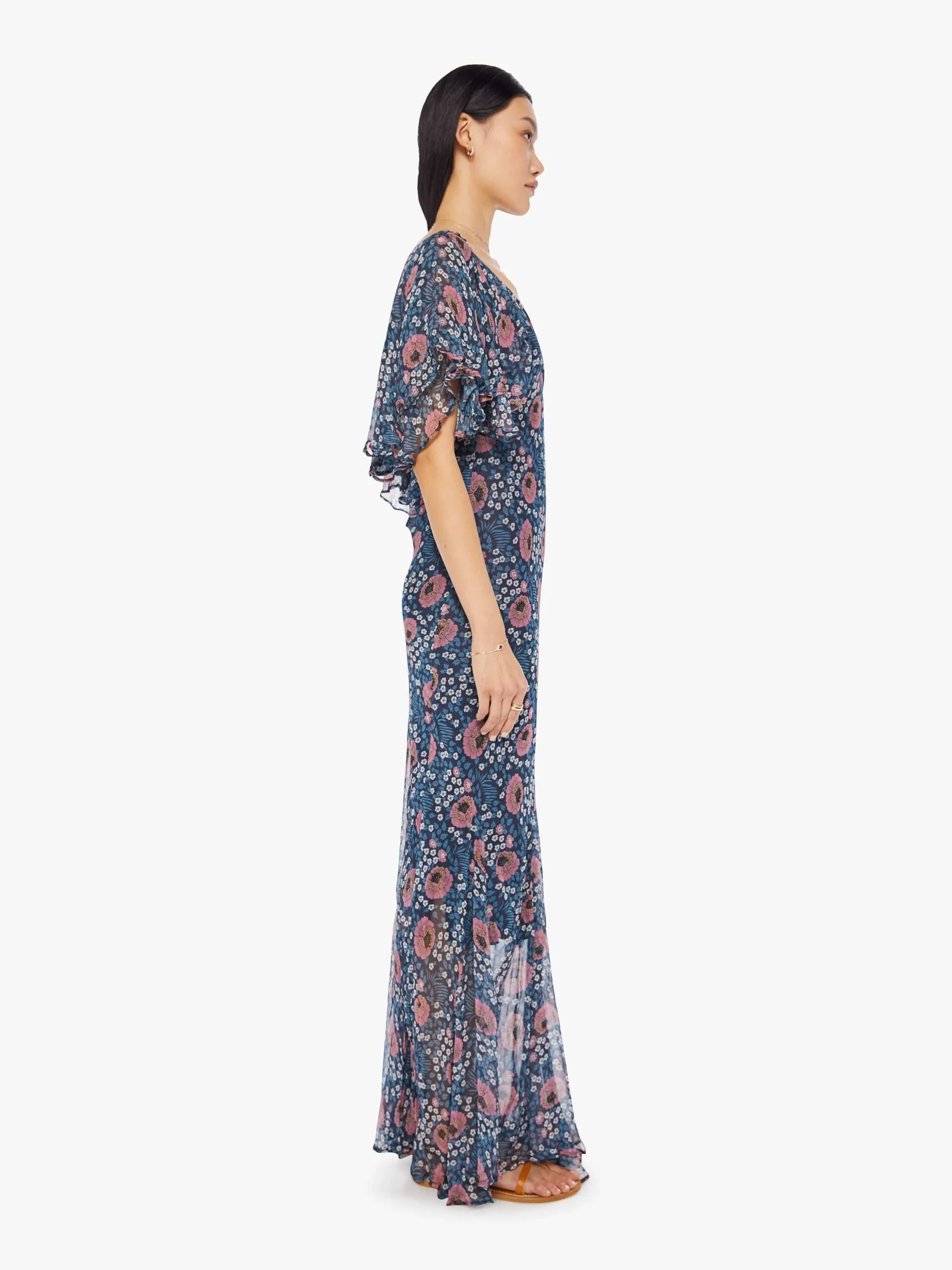 Natalie Martin Ramya Dress - Vintage Flowers Indigo sold by MOTHER product image thumbnail 3