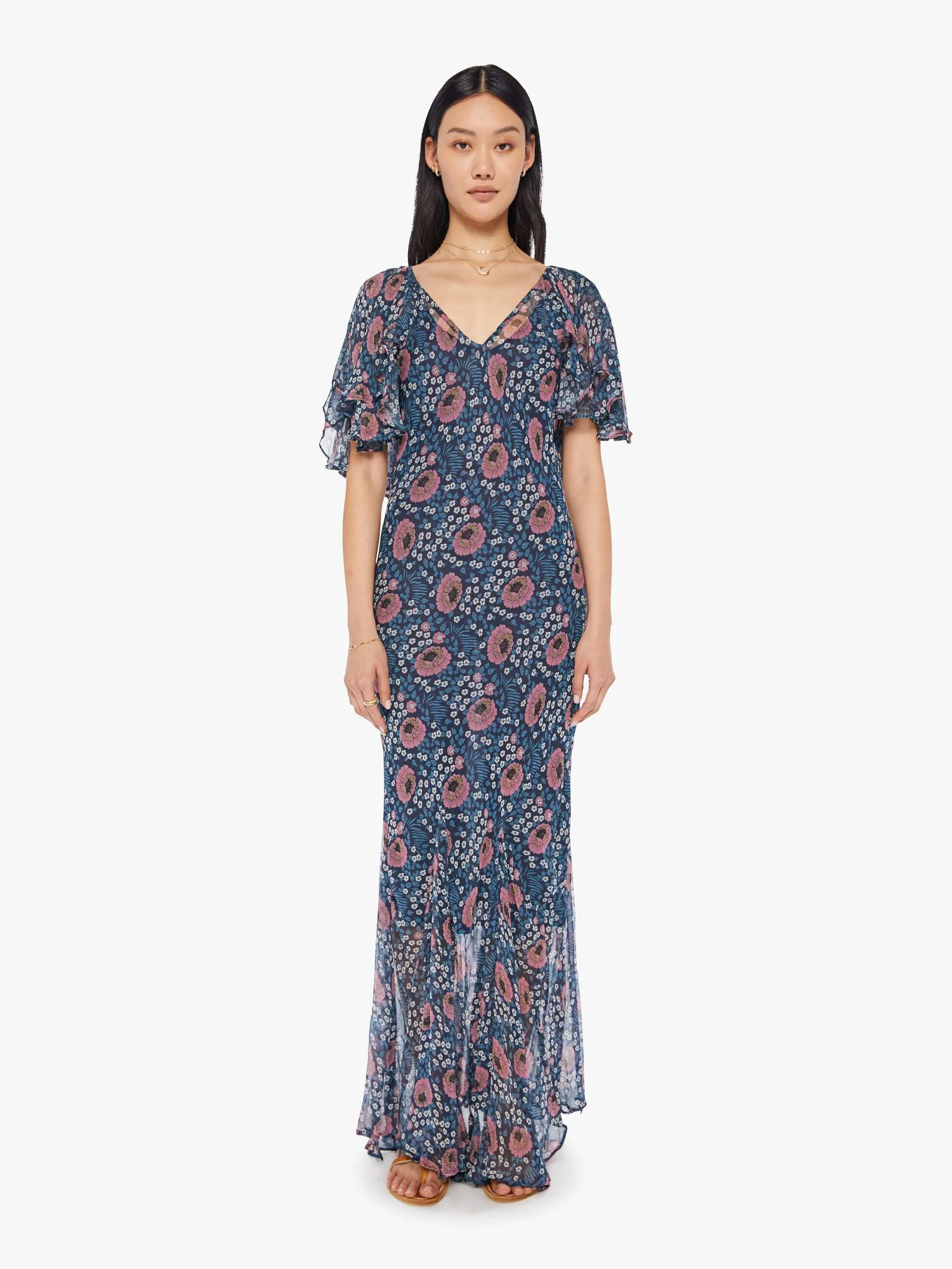 Natalie Martin Ramya Dress - Vintage Flowers Indigo sold by MOTHER