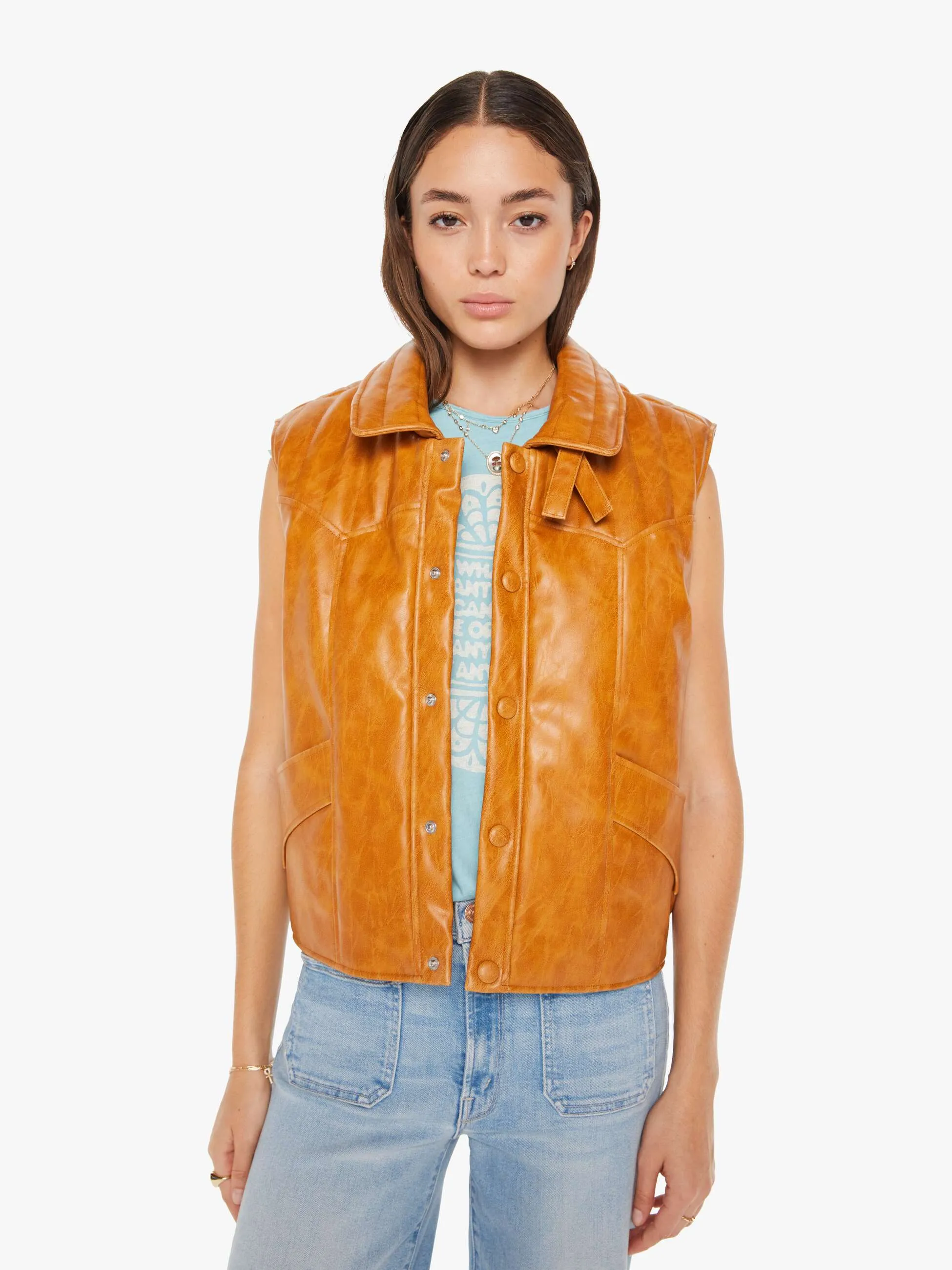 The Huff And Puff Vest - Detour Ahead sold by MOTHER