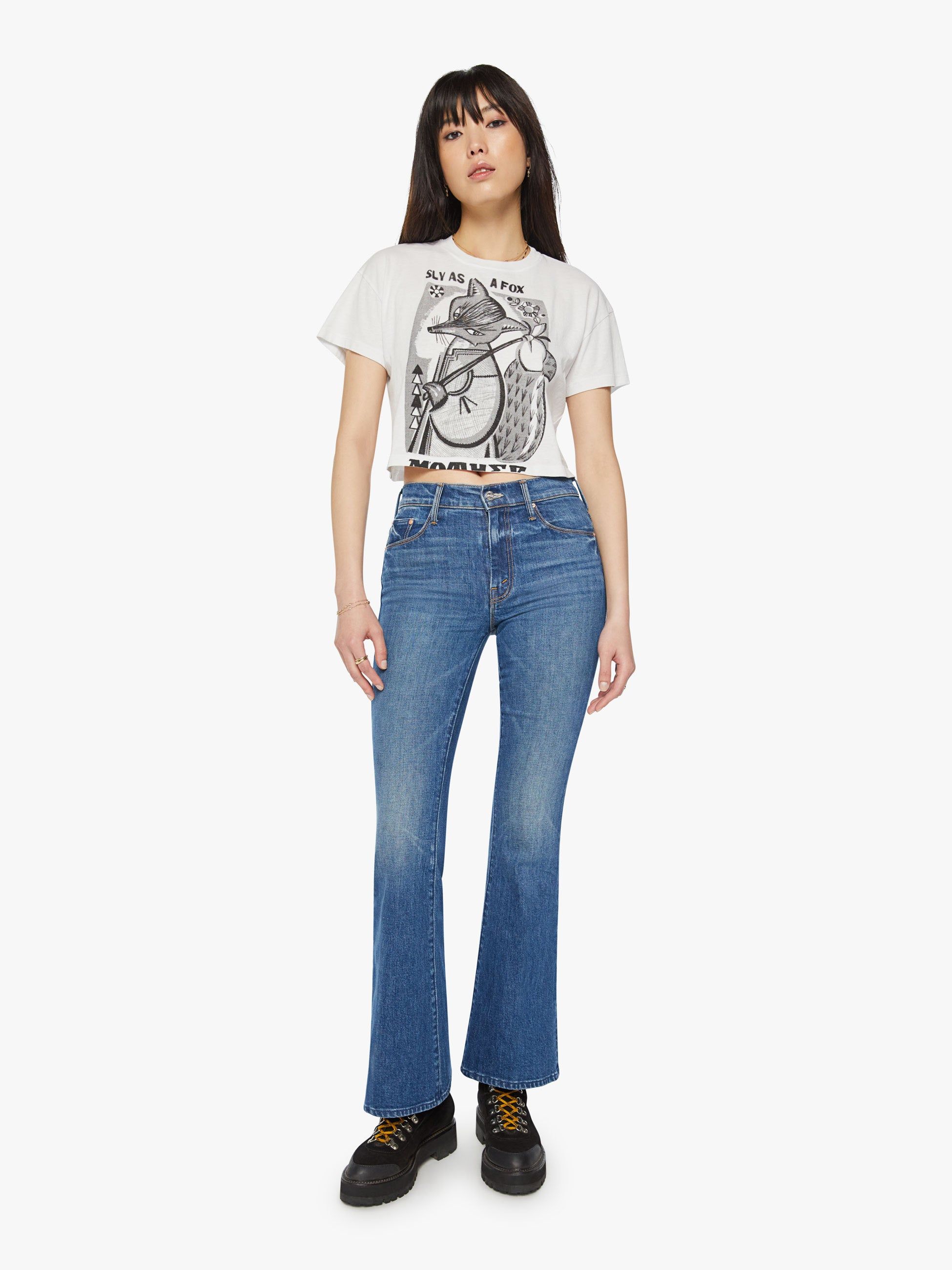 The Grab Bag Crop Tee - Sly Fox sold by MOTHER product image thumbnail 5