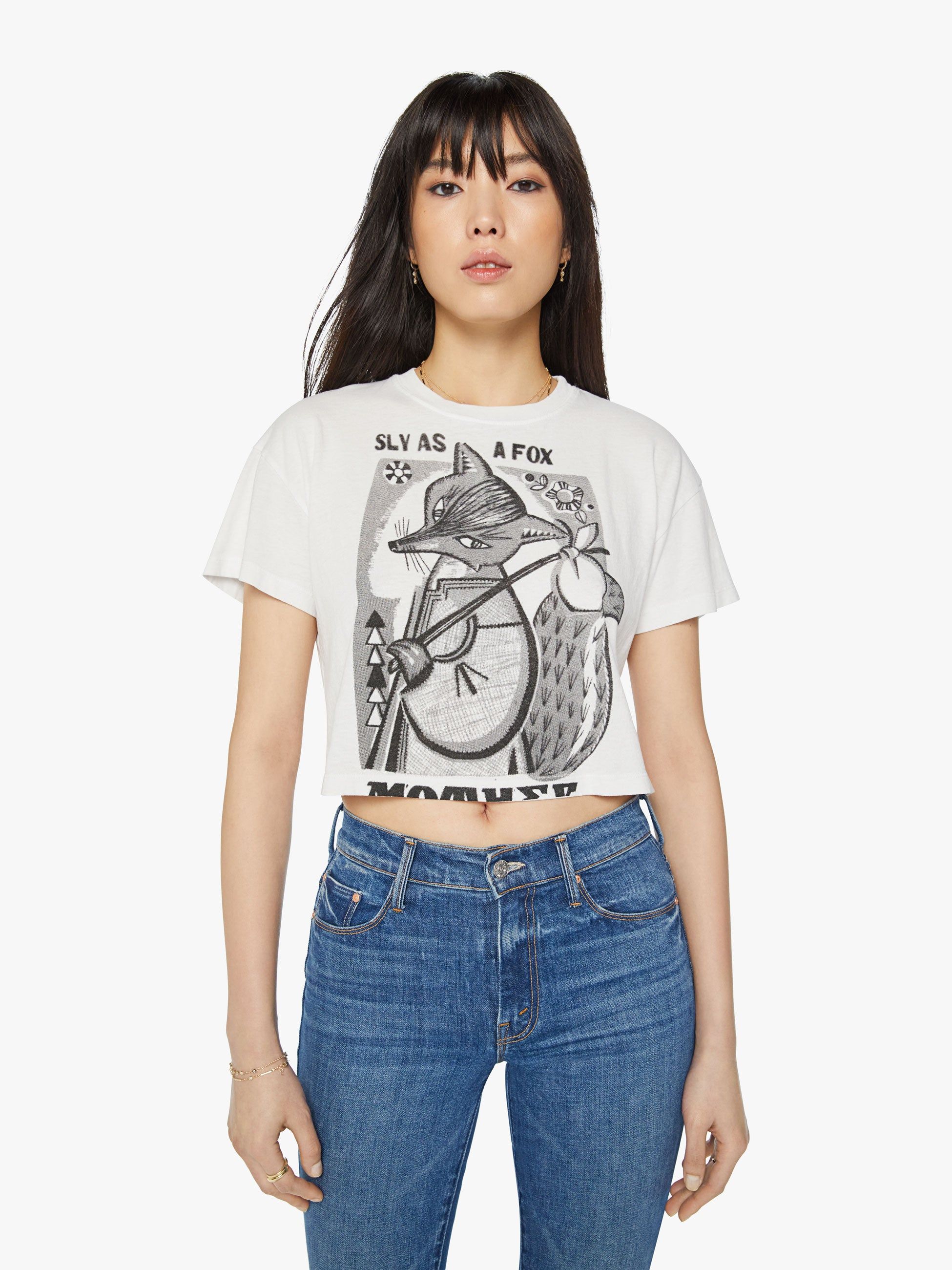 The Grab Bag Crop Tee - Sly Fox sold by MOTHER product image thumbnail 2