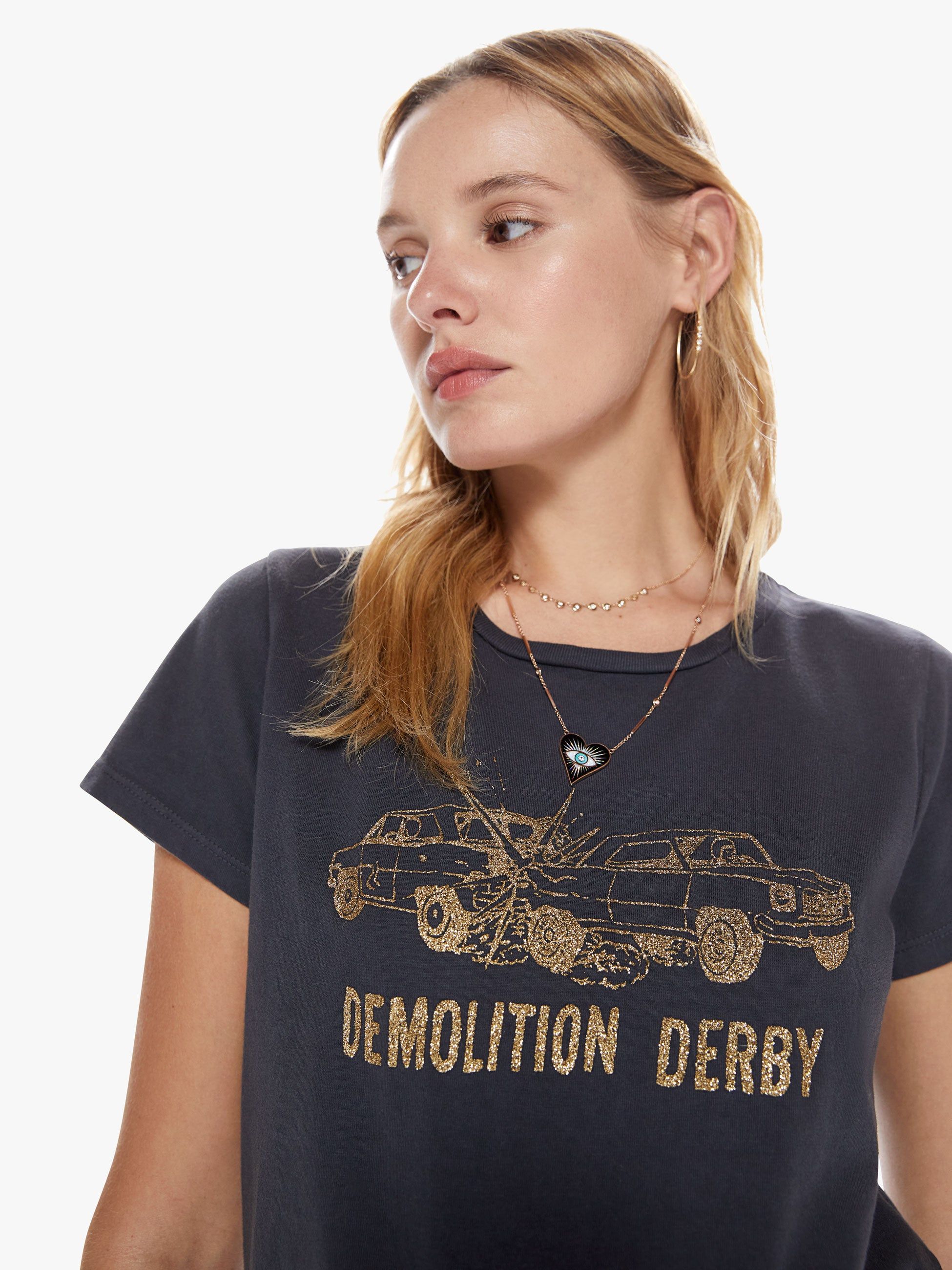 The Itty Bitty Goodie Goodie Crop - Demolition Derby sold by MOTHER product image thumbnail 6