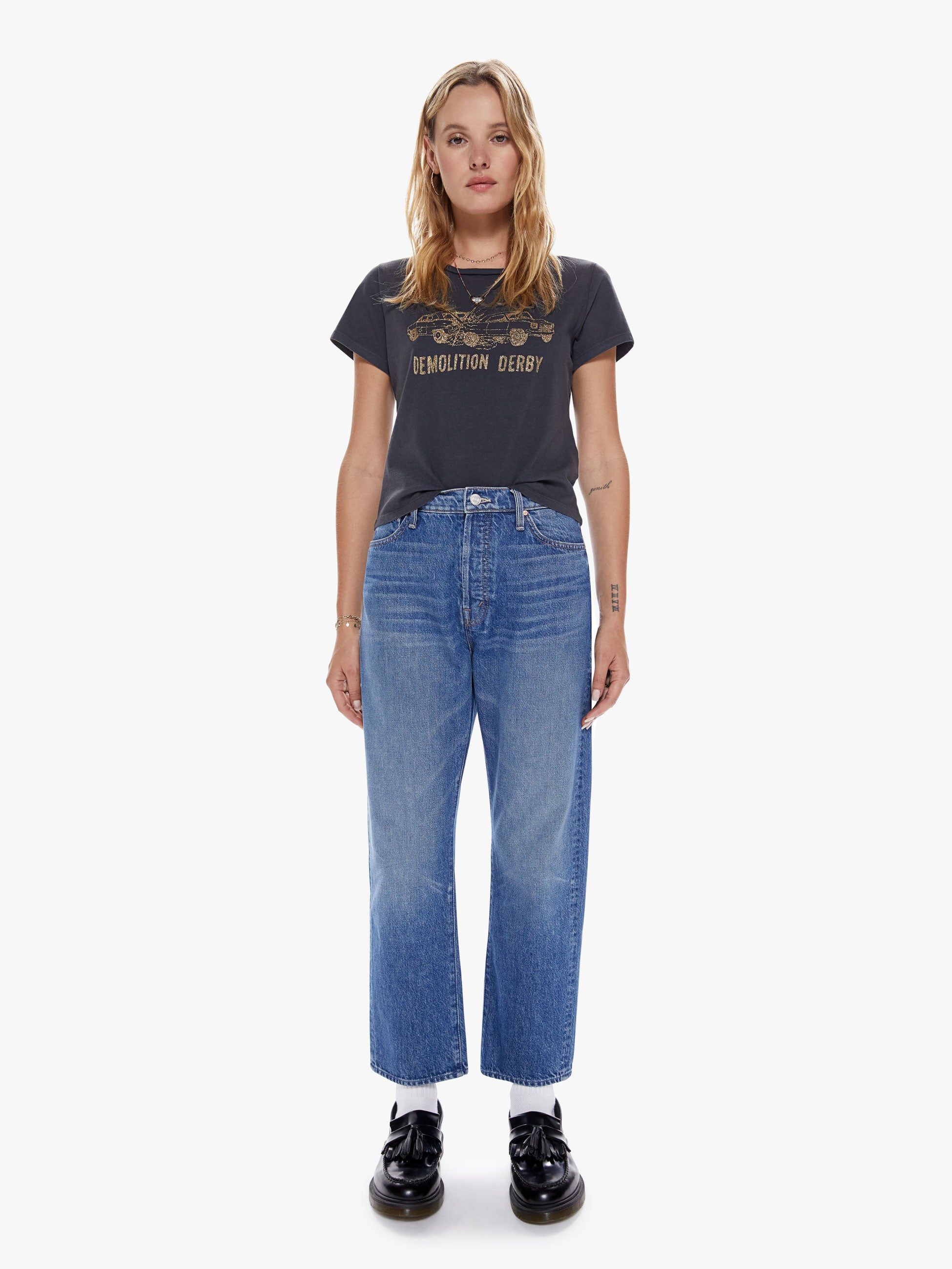 The Itty Bitty Goodie Goodie Crop - Demolition Derby sold by MOTHER product image thumbnail 5