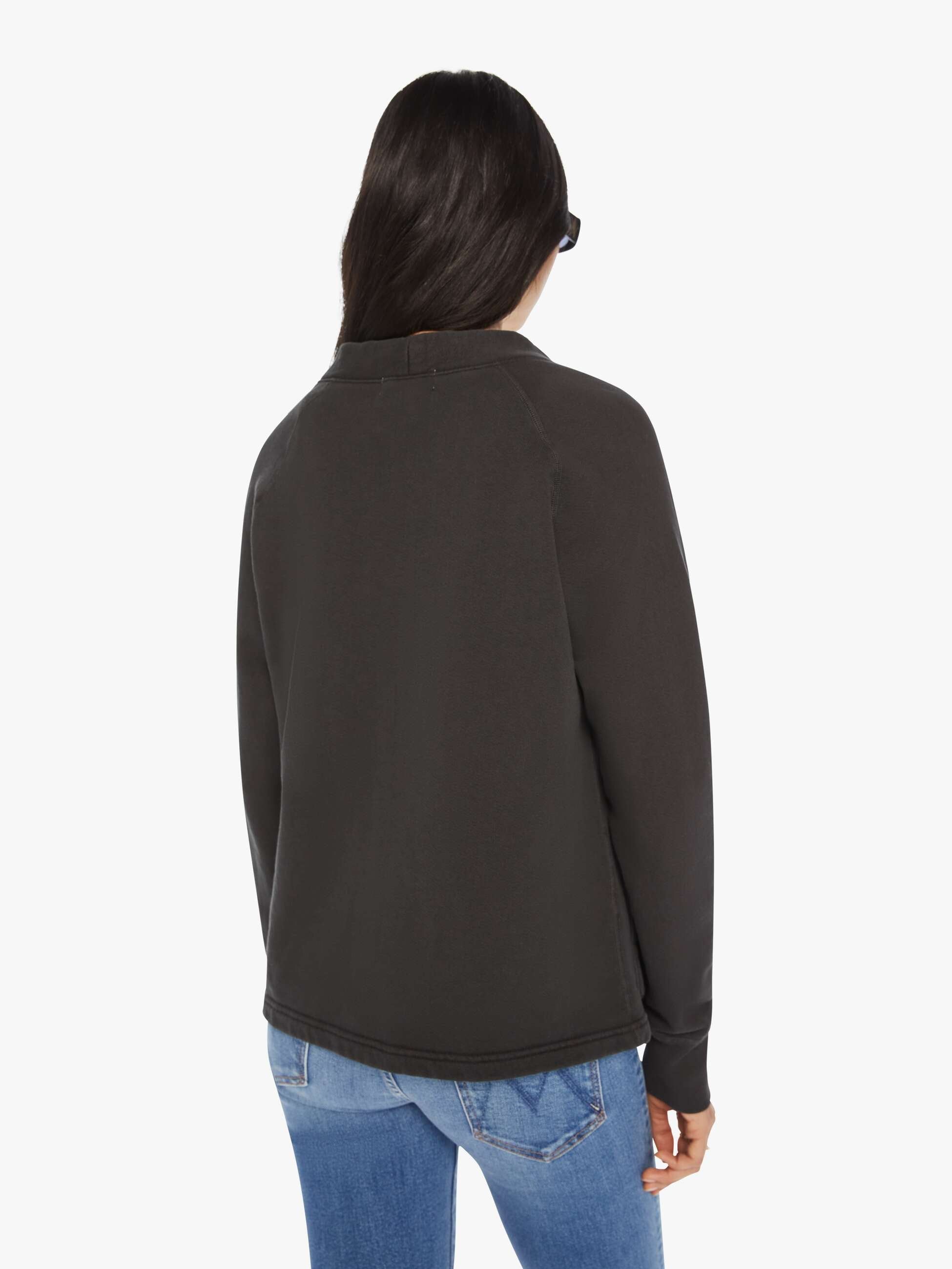 Velva Sheen French Terry Cardigan - Black sold by MOTHER product image thumbnail 4
