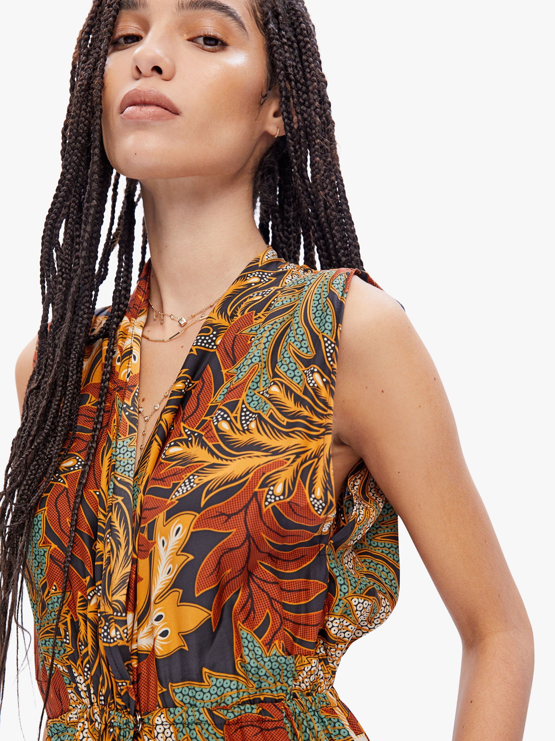 Natalie Martin Nico Sleeveless Maxi - Jungle Print Moss sold by MOTHER product image thumbnail 5