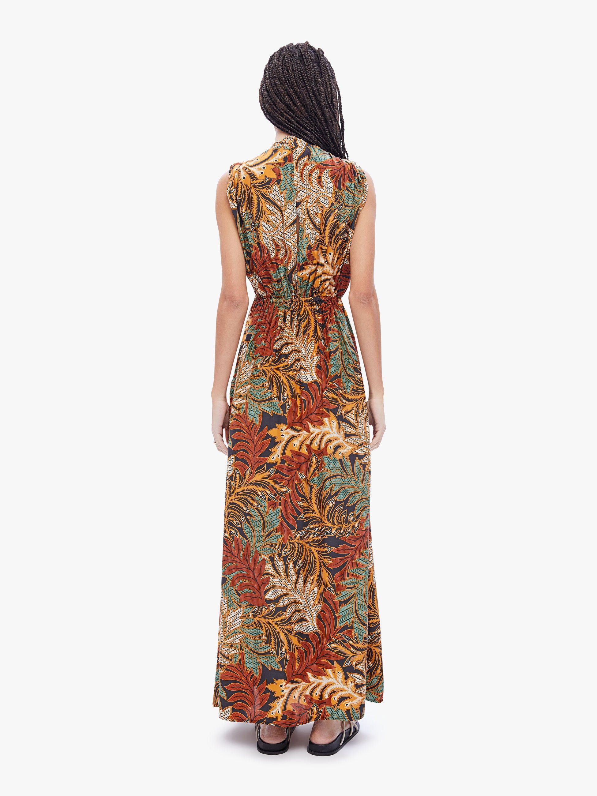 Natalie Martin Nico Sleeveless Maxi - Jungle Print Moss sold by MOTHER product image thumbnail 4