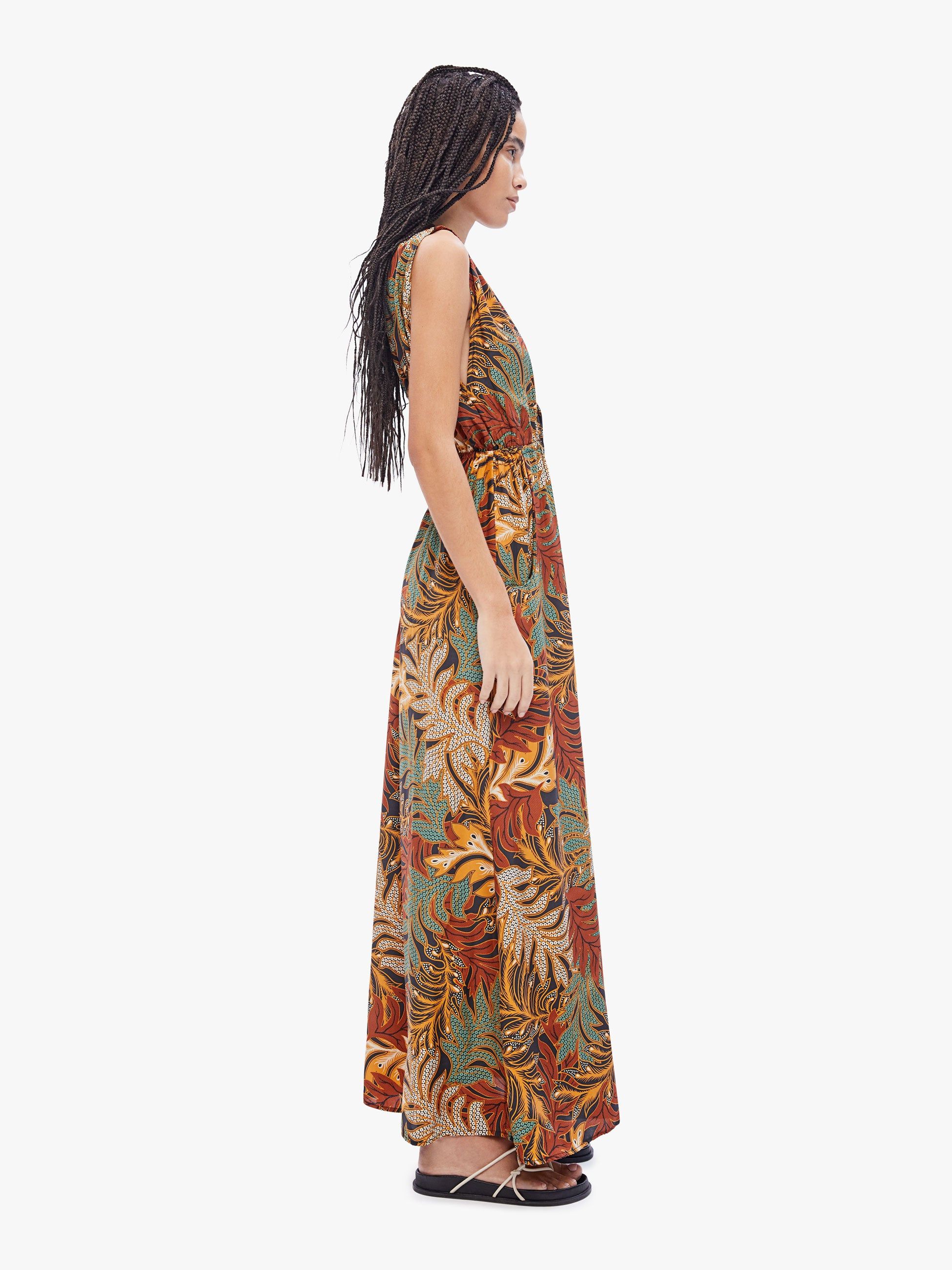 Natalie Martin Nico Sleeveless Maxi - Jungle Print Moss sold by MOTHER product image thumbnail 3