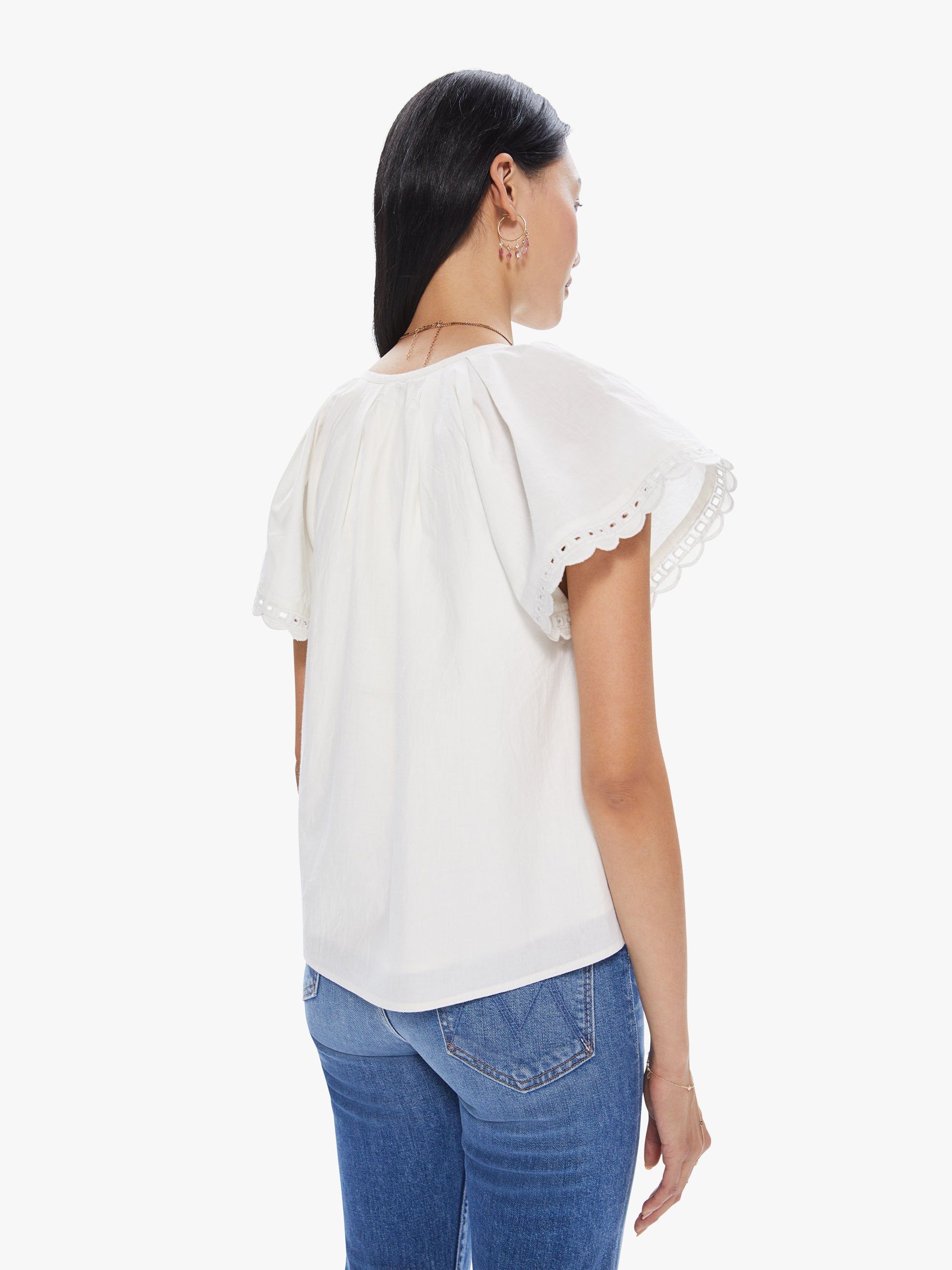 Maria Cher Pascal Top - Off-White sold by MOTHER product image thumbnail 4