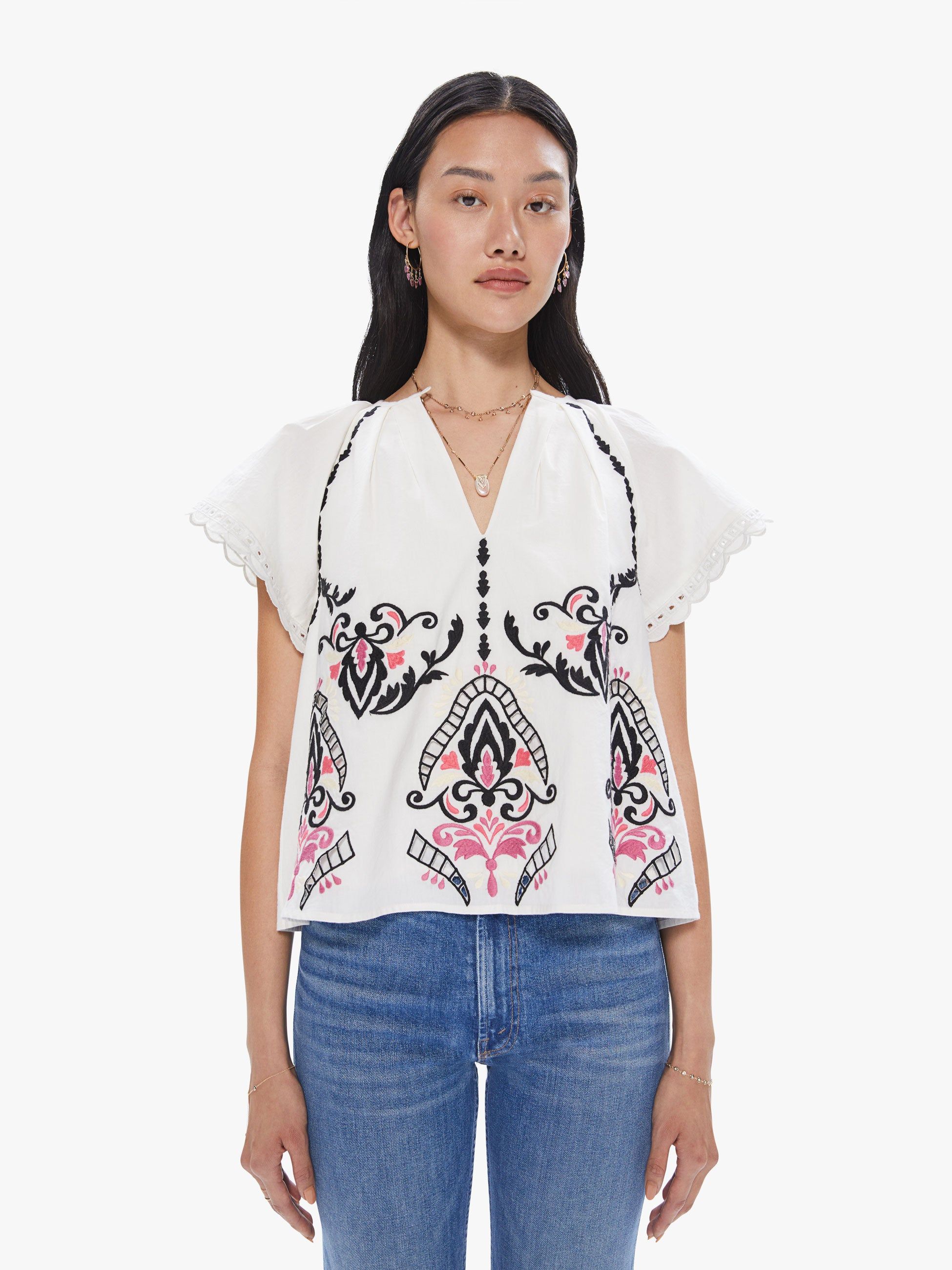 Maria Cher Pascal Top - Off-White sold by MOTHER