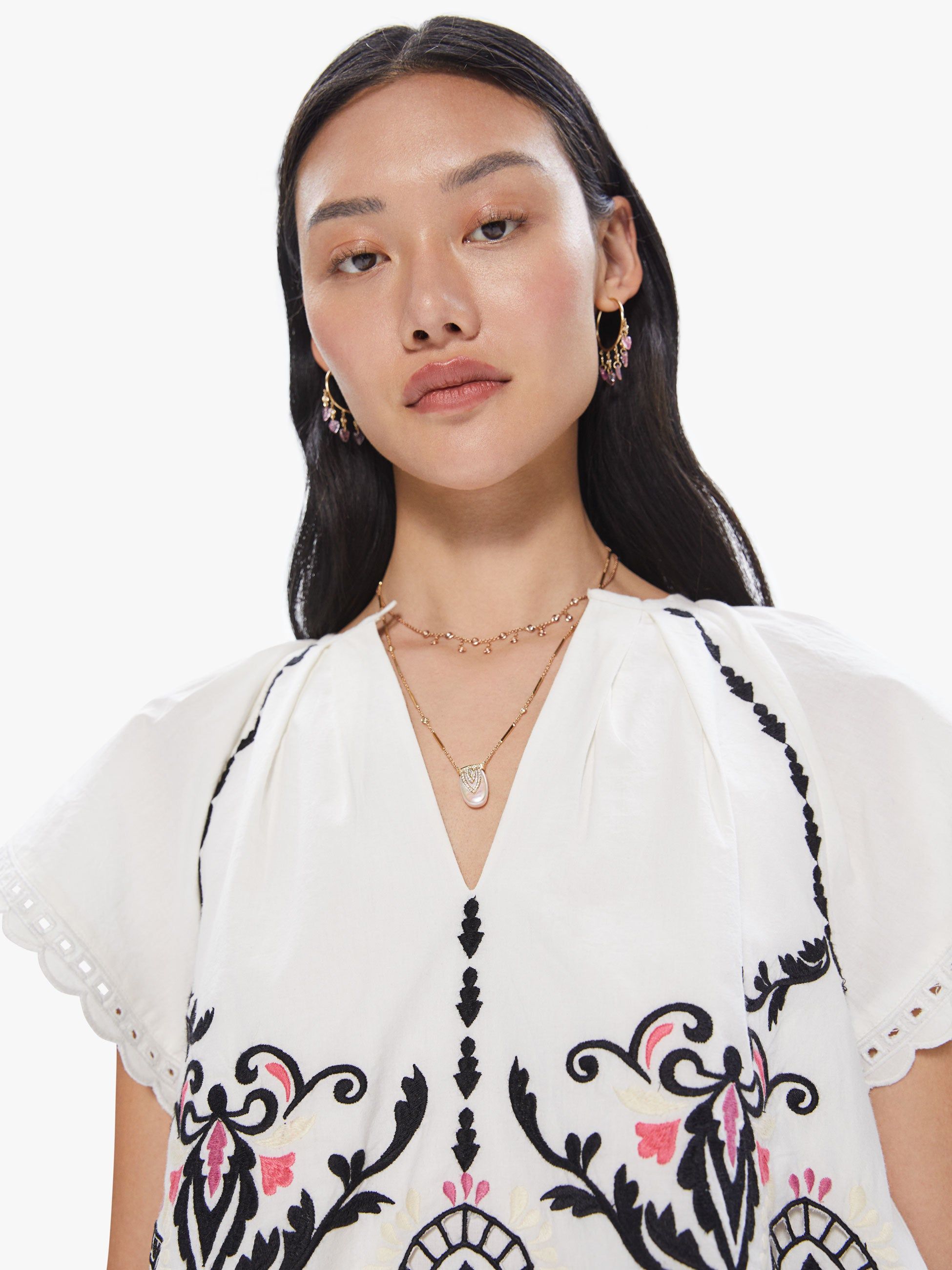 Maria Cher Pascal Top - Off-White sold by MOTHER product image thumbnail 6