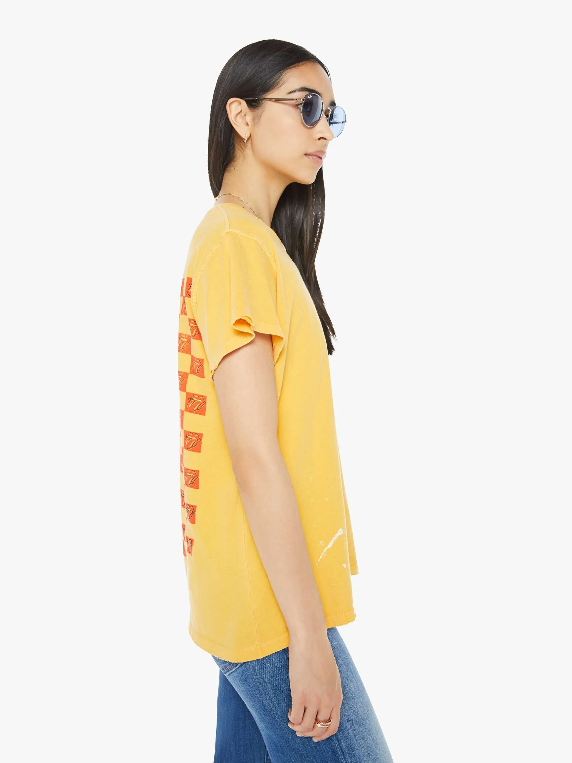 MadeWorn Rolling Stones Pocket Tee - Goldenrod sold by MOTHER product image thumbnail 3