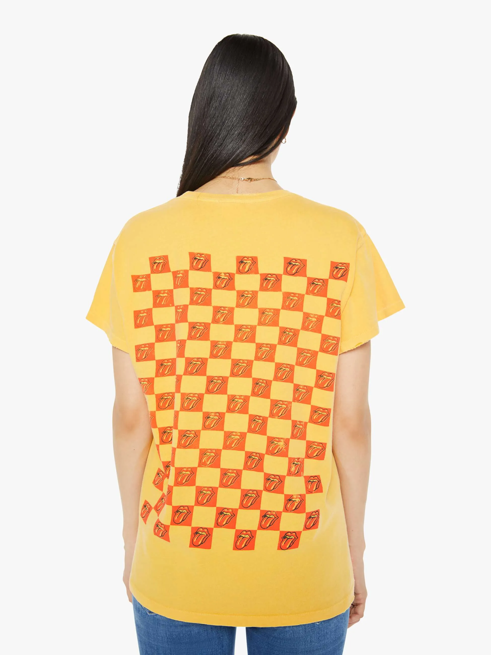 MadeWorn Rolling Stones Pocket Tee - Goldenrod sold by MOTHER product image thumbnail 4