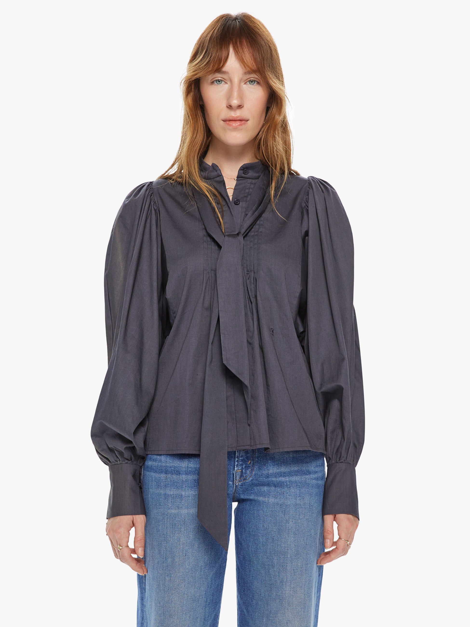 Maria Cher Villamil Helga Shirt - Charcoal sold by MOTHER
