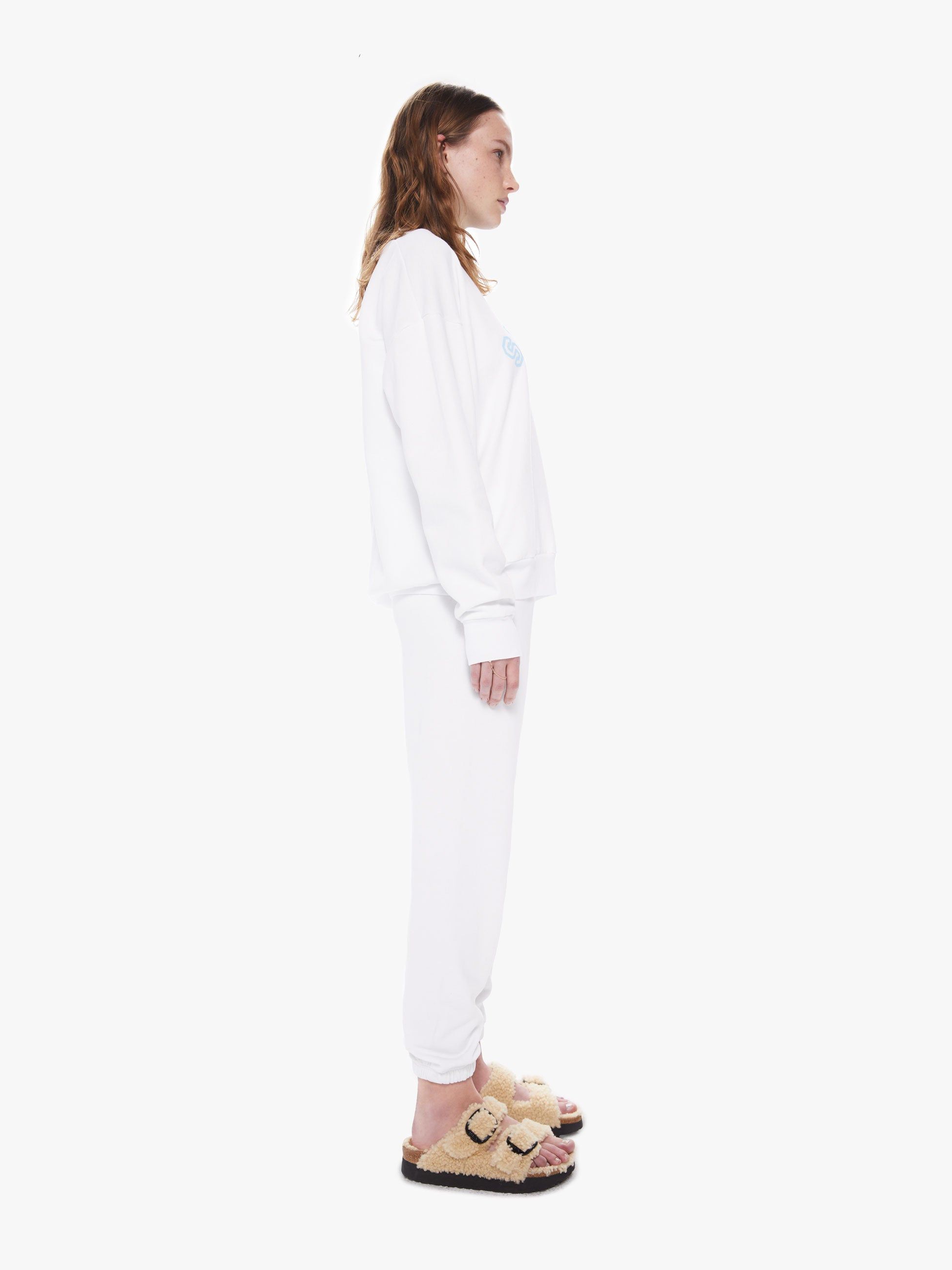 SPRWMN College Logo Sweatpants - White sold by MOTHER product image thumbnail 2