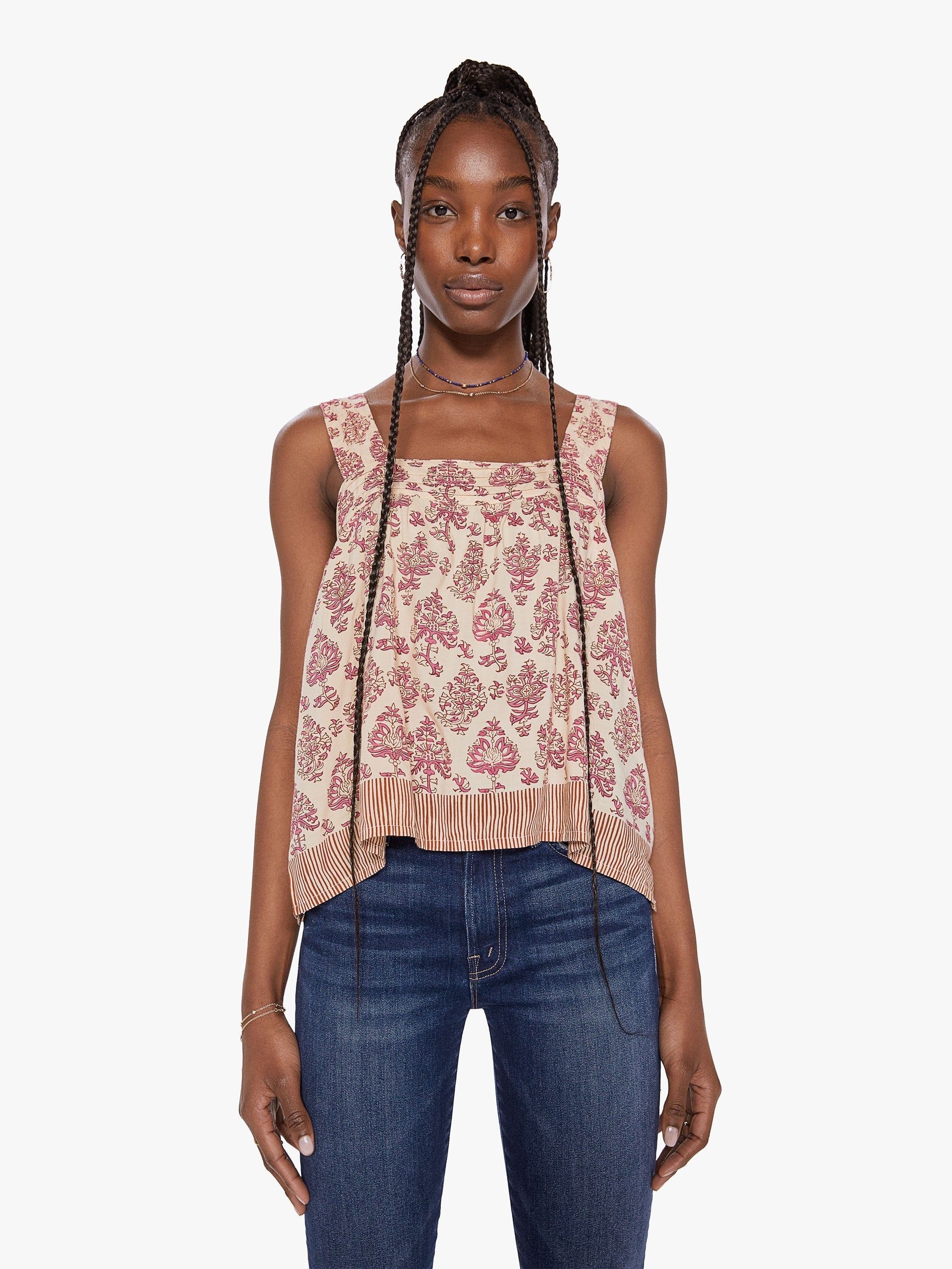 Natalie Martin Jasmine Top - Cyprus Print Pink sold by MOTHER