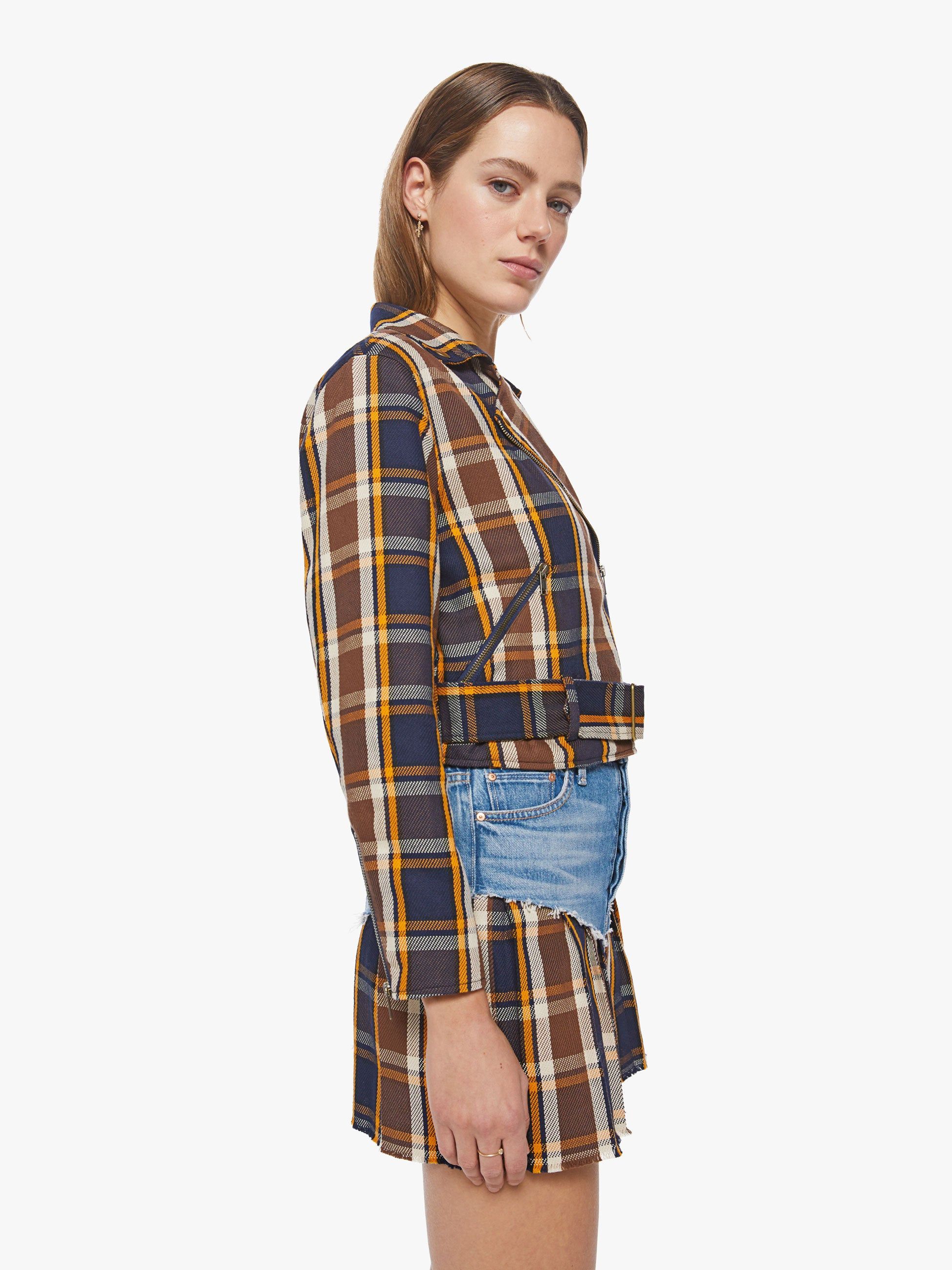 The Moto Jacket - Plaid Reputation sold by MOTHER product image thumbnail 3