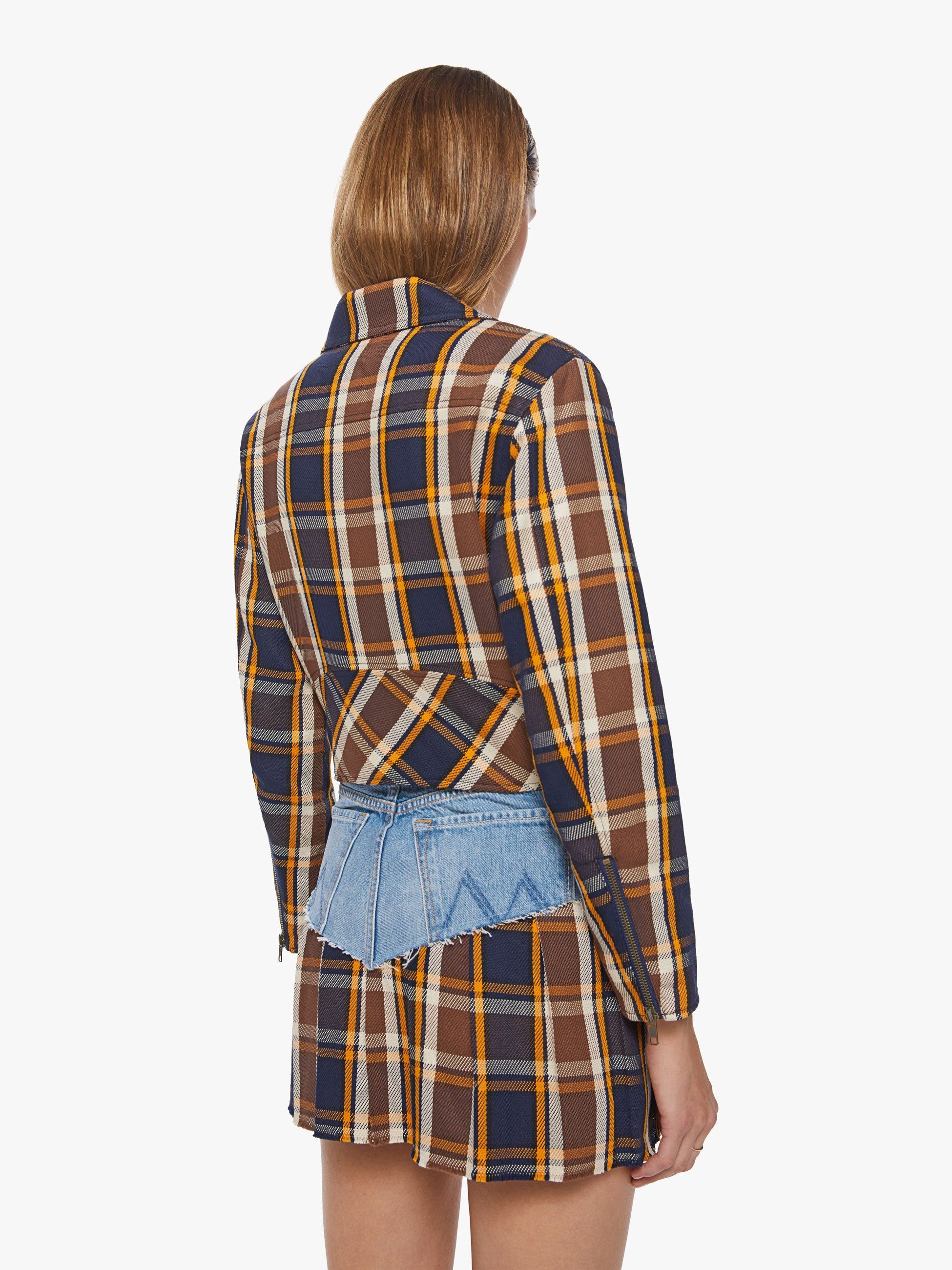 The Moto Jacket - Plaid Reputation sold by MOTHER product image thumbnail 4