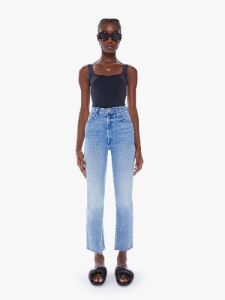 High Waisted Rider Ankle Fray - Fish Out Of Water sold by MOTHER