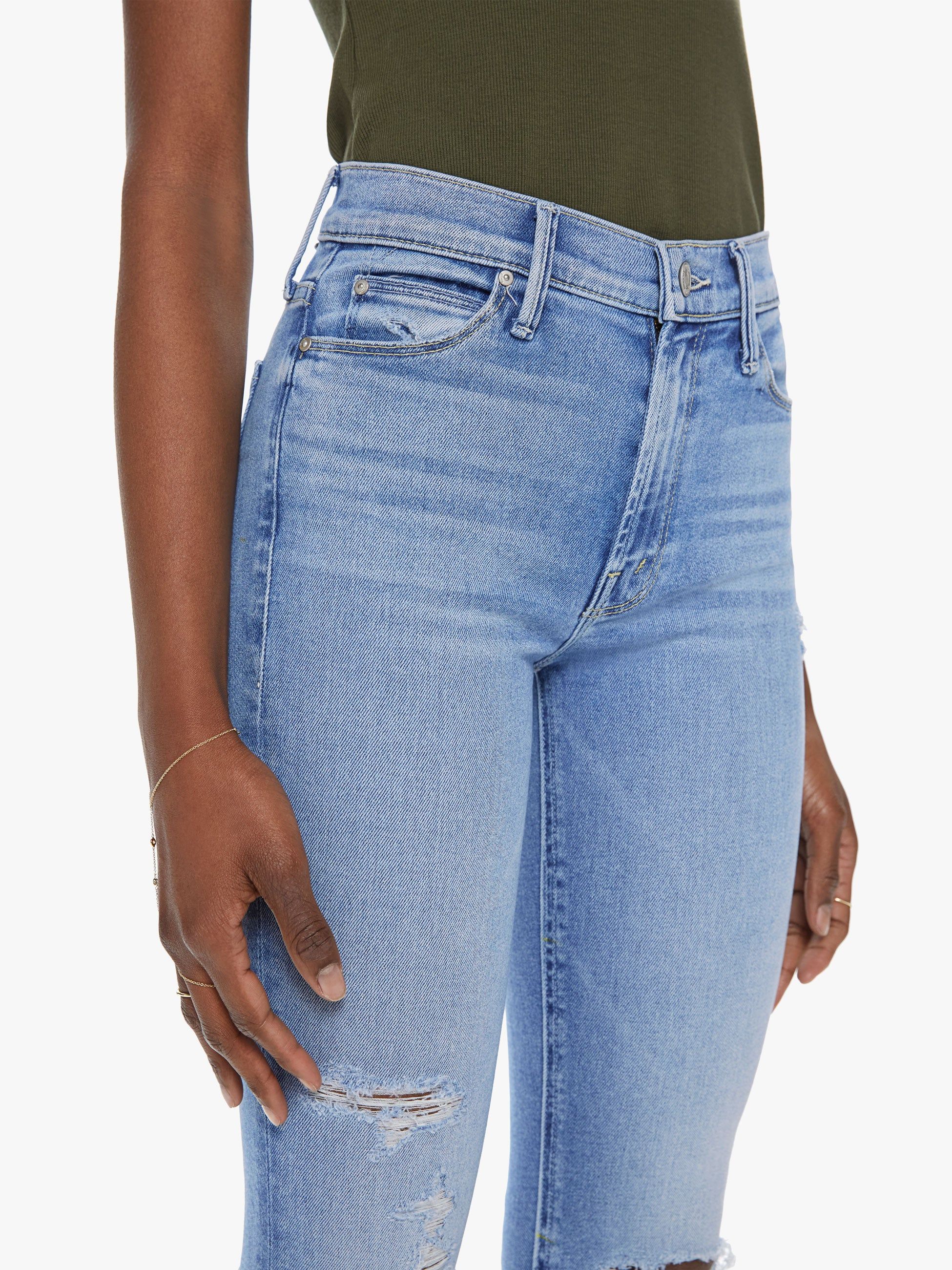 The Mid Rise Dazzler Ankle Fray - Over County Line sold by MOTHER product image thumbnail 5