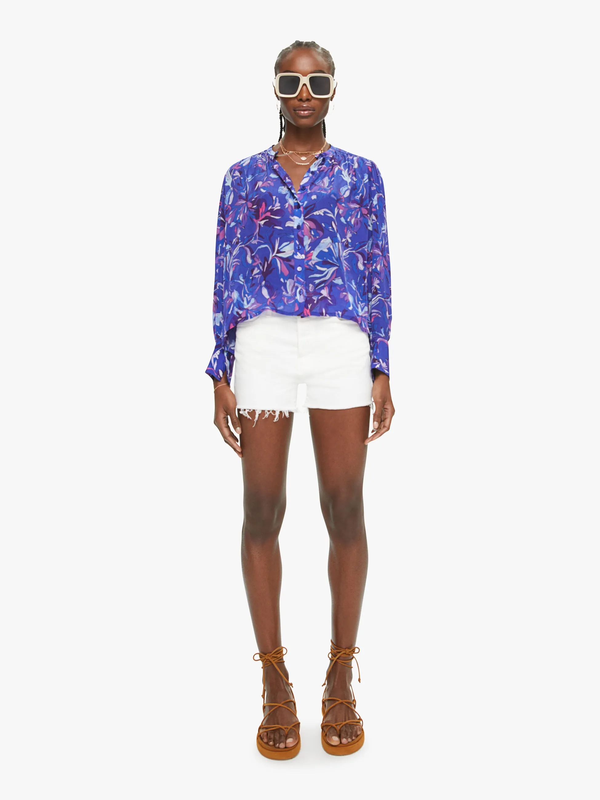 Maria Cher Celia Blouse - Carhue Blue sold by MOTHER product image thumbnail 5