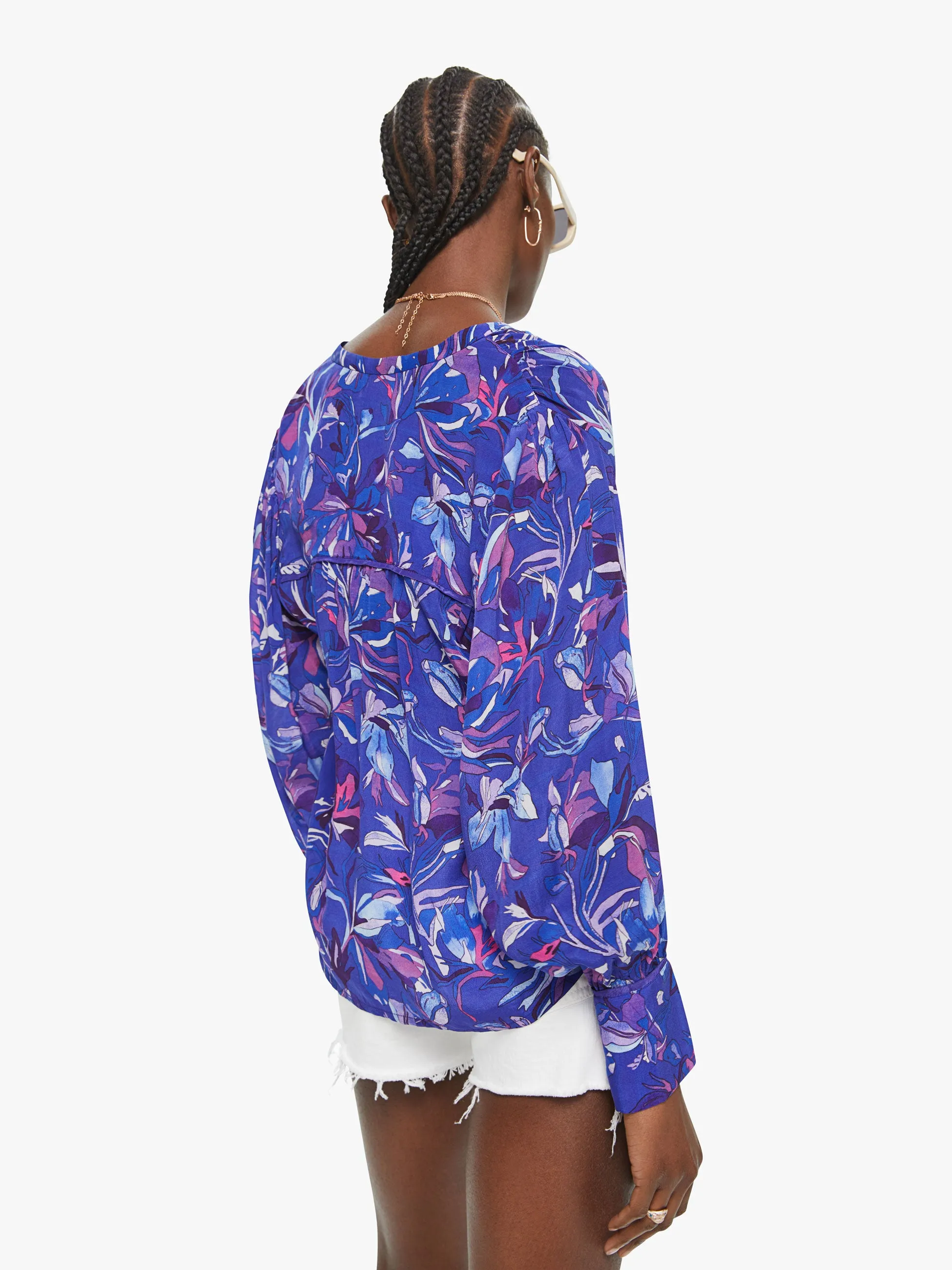 Maria Cher Celia Blouse - Carhue Blue sold by MOTHER product image thumbnail 4