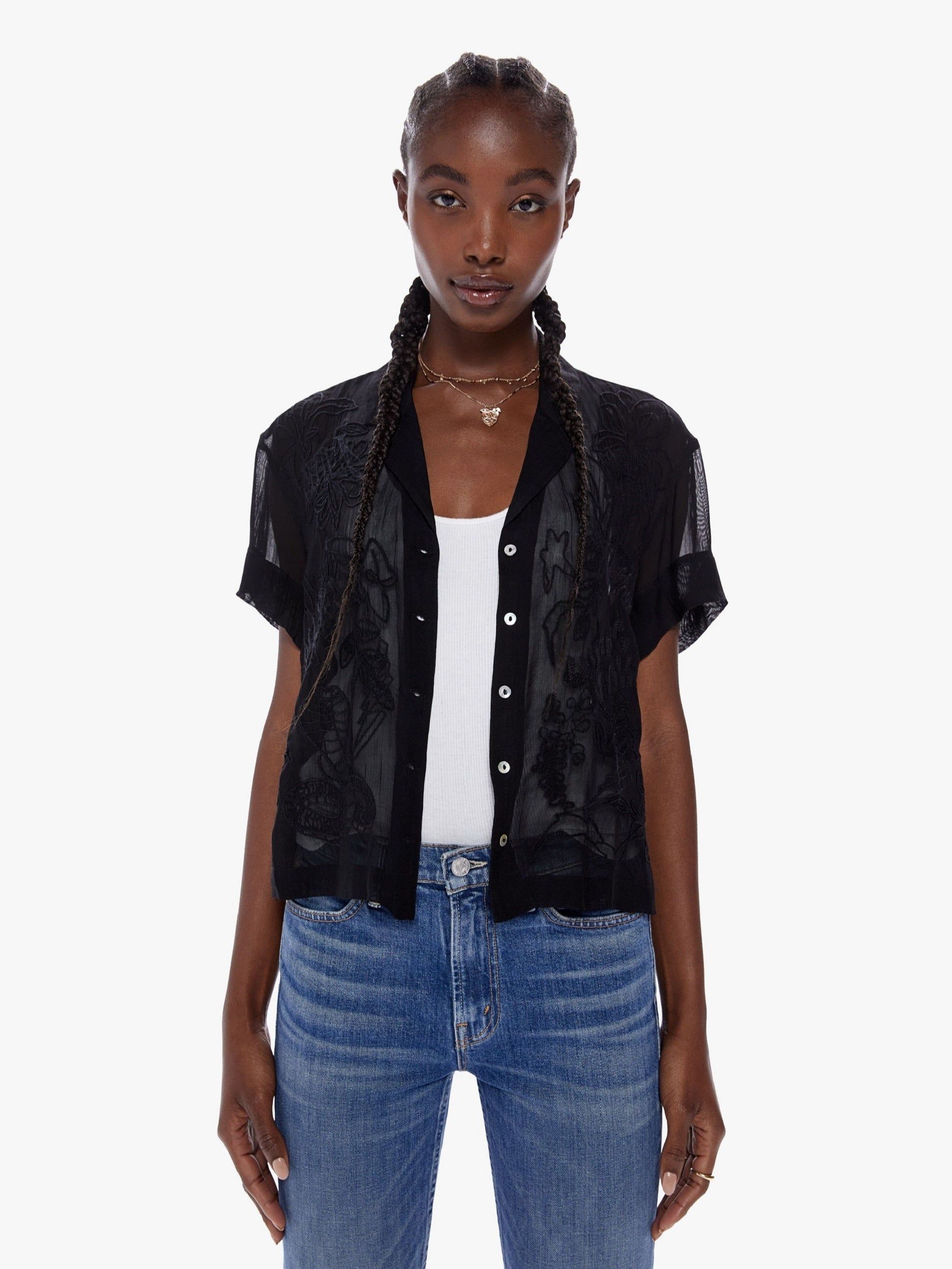 The Back Alley Top - Snake Charmer sold by MOTHER