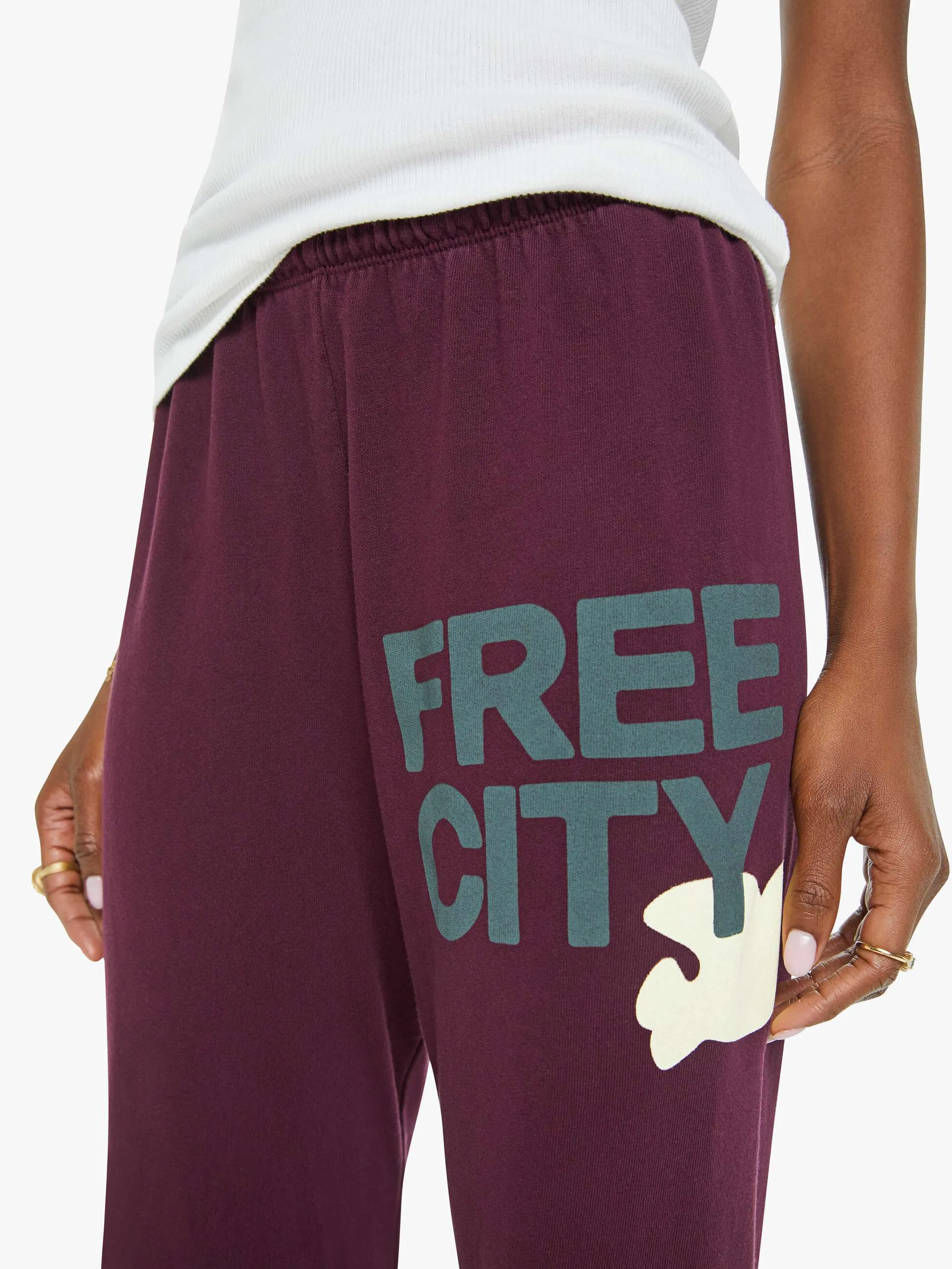 FREECITY Large Sweatpant - Eggplant sold by MOTHER product image thumbnail 5