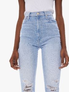 High Waisted Rider Ankle Fray - Island Afterhours sold by MOTHER