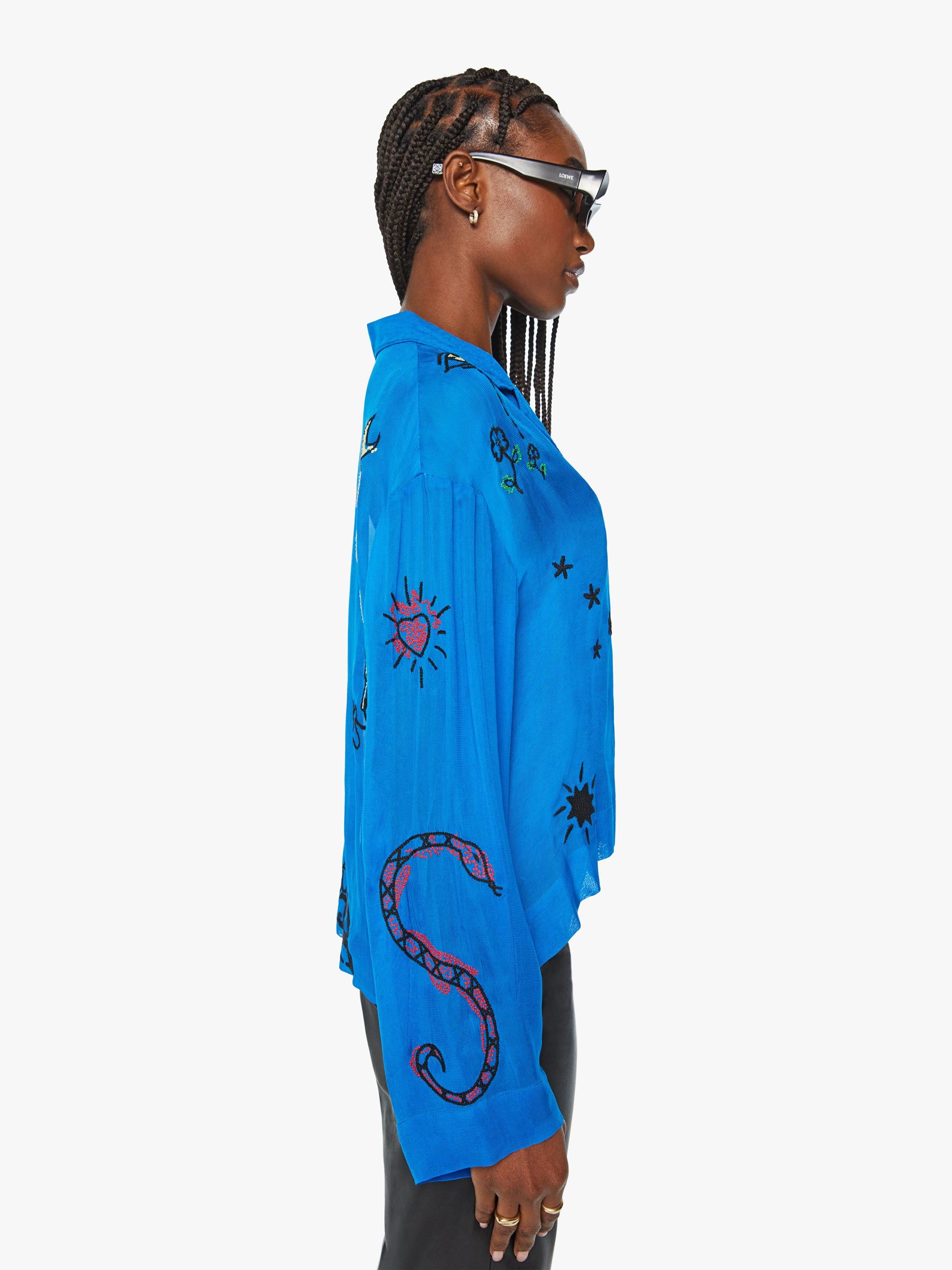 The Back Alley Long Sleeve Top - Free Your Mind sold by MOTHER