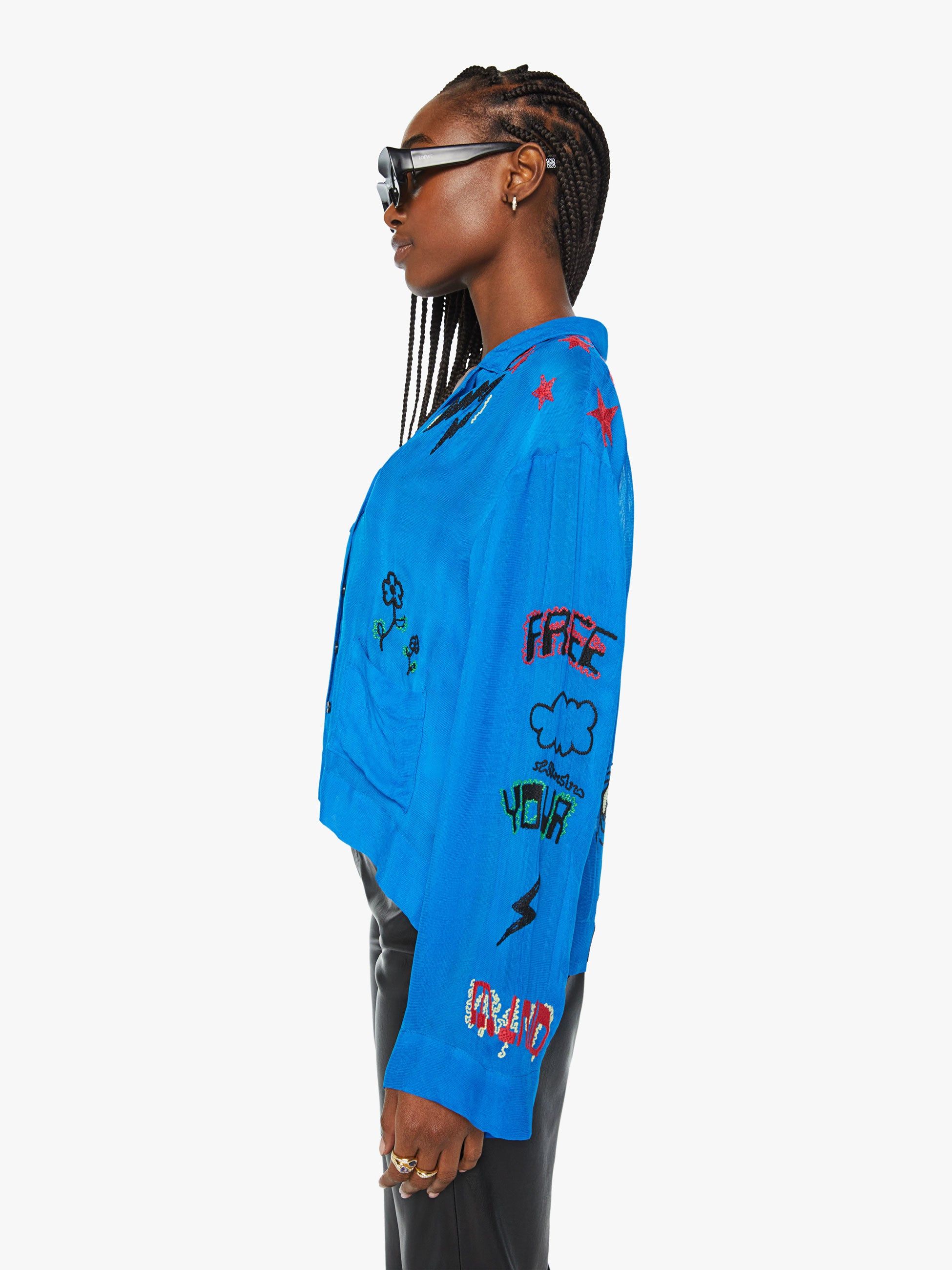 The Back Alley Long Sleeve Top - Free Your Mind sold by MOTHER product image thumbnail 4