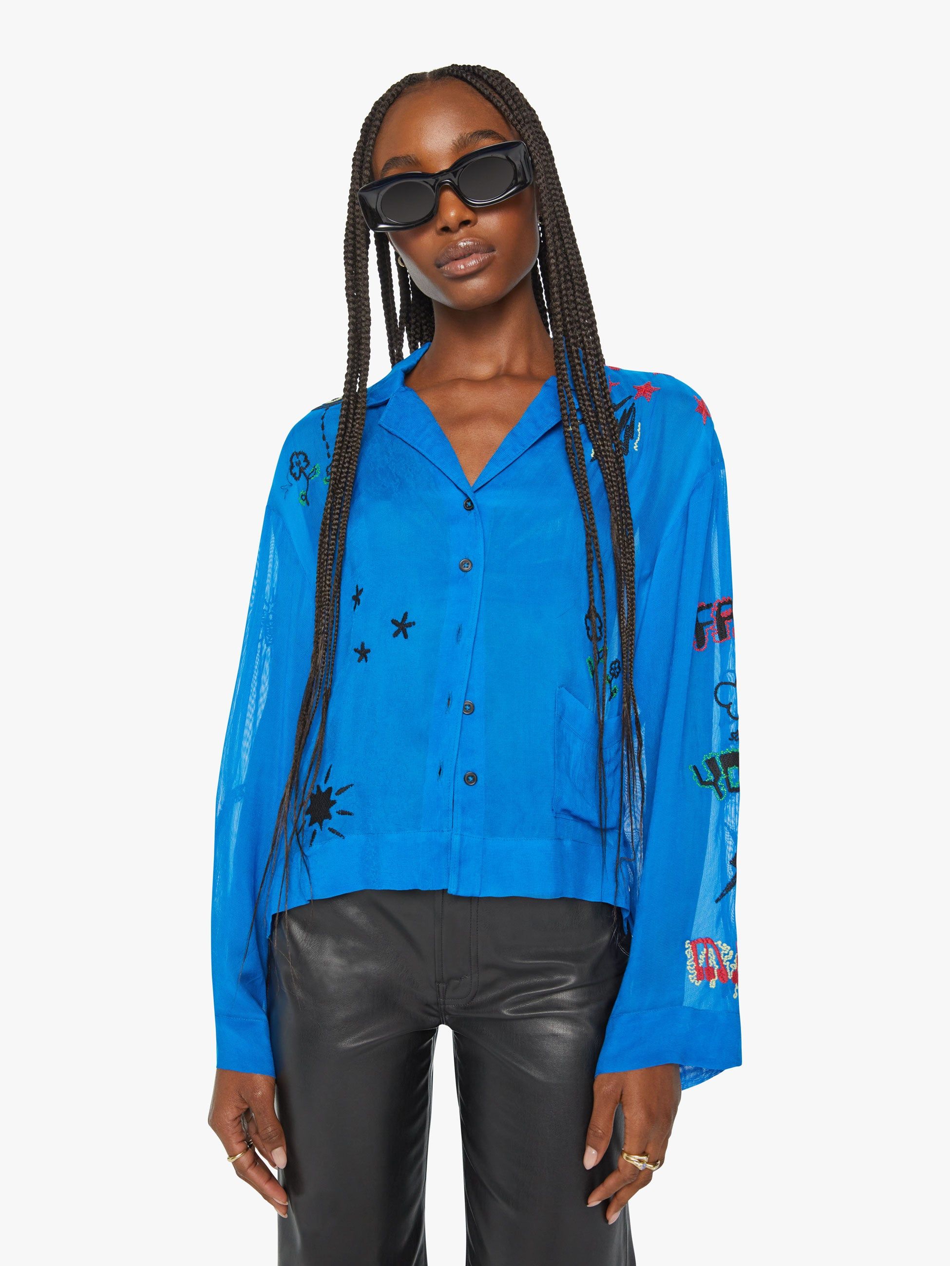 The Back Alley Long Sleeve Top - Free Your Mind sold by MOTHER product image thumbnail 3