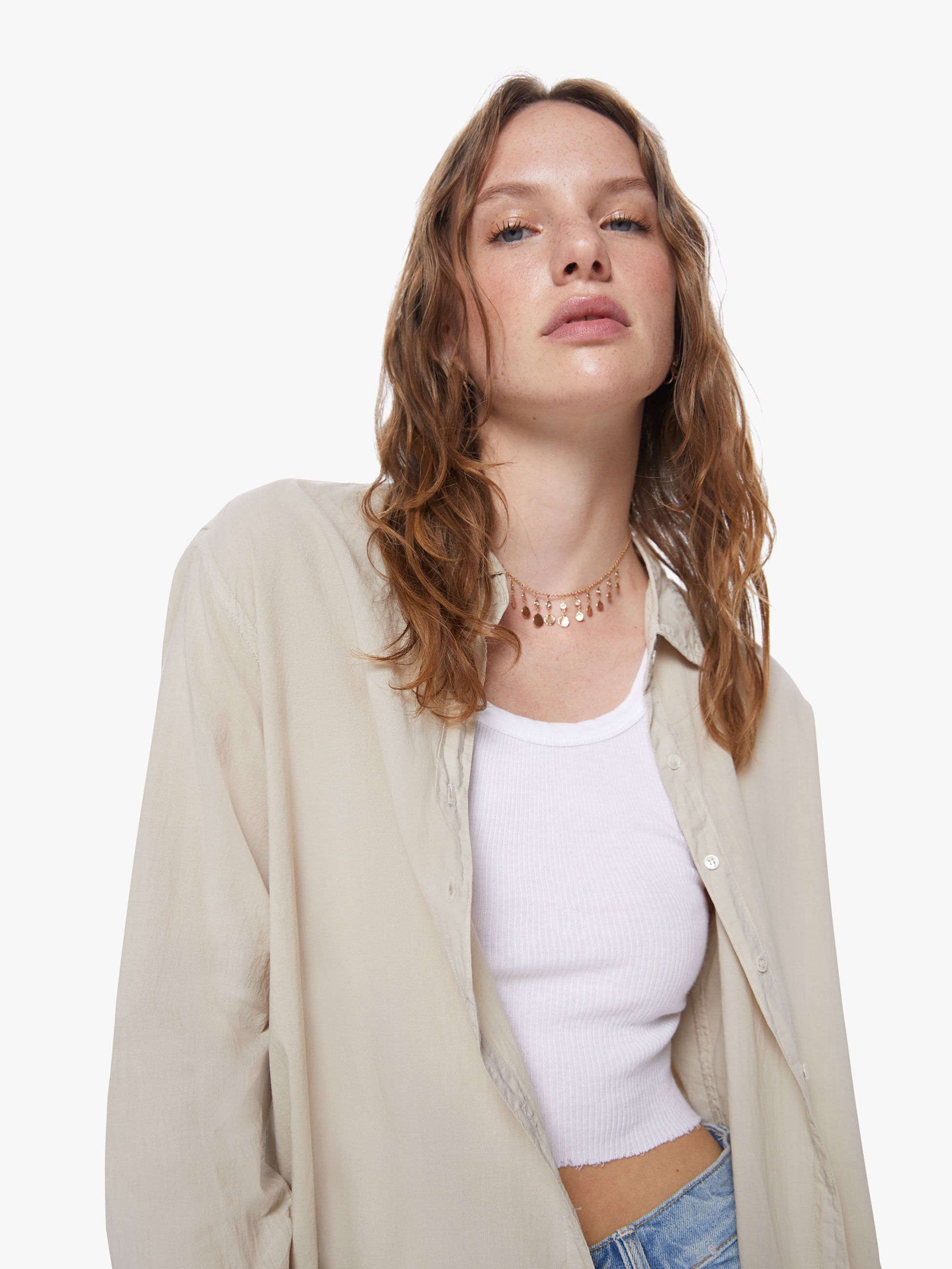 XiRENA Beau Shirt - Parchment sold by MOTHER product image thumbnail 6