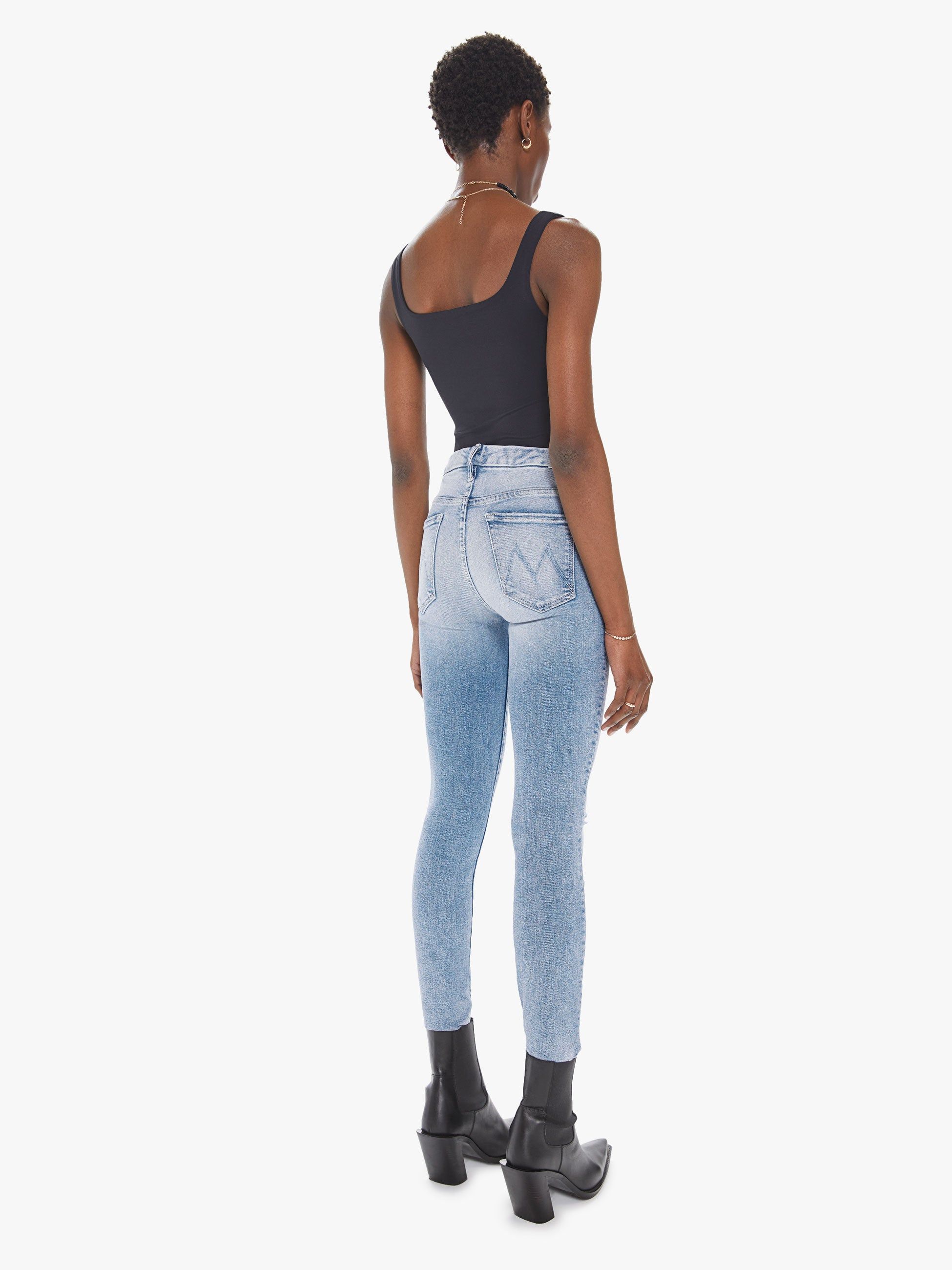 High Waisted Looker Ankle Fray - Love In A Boat sold by MOTHER product image thumbnail 4